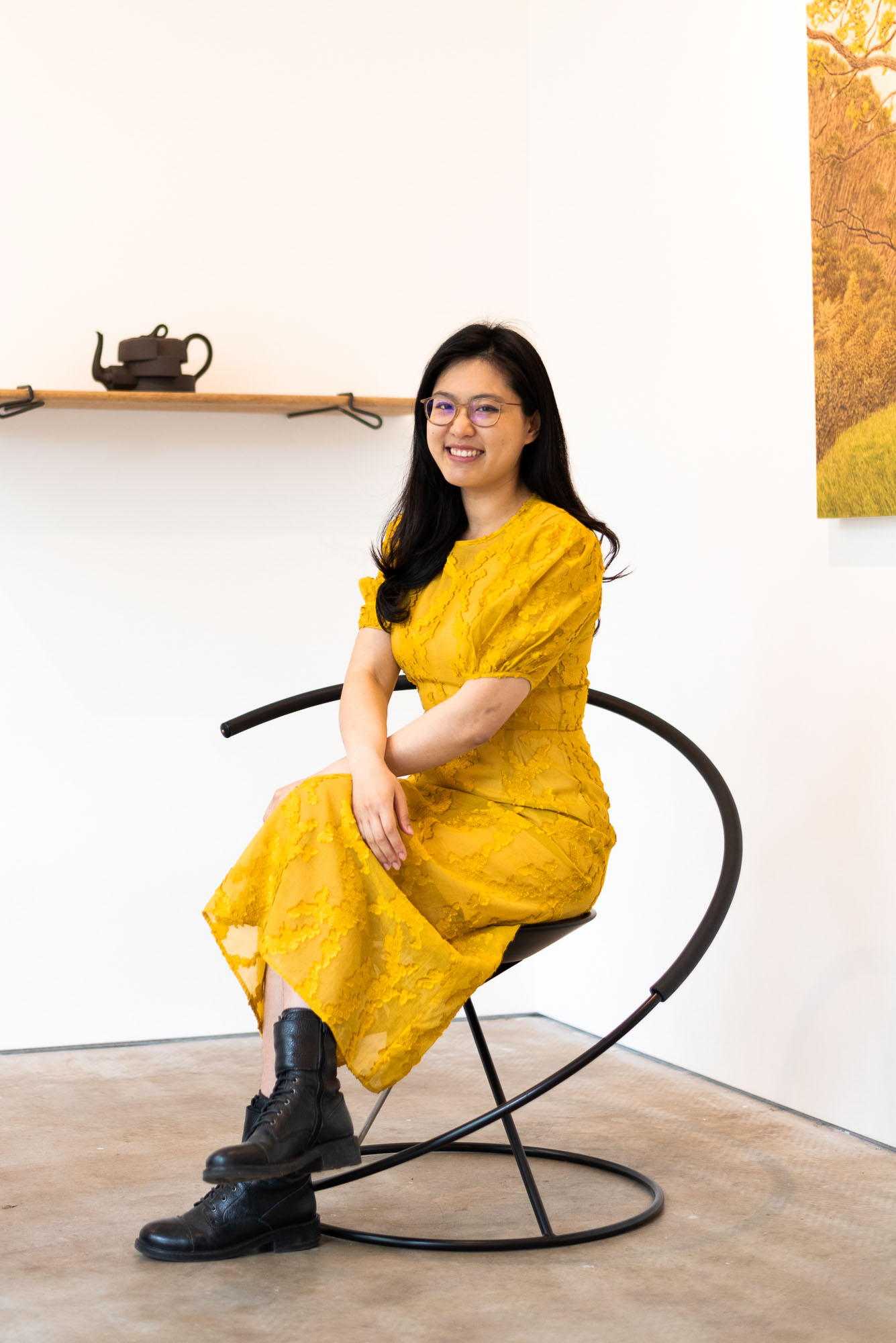 Grace Lai, pictured at Anna Miles Gallery, finds galleries inspiring.
