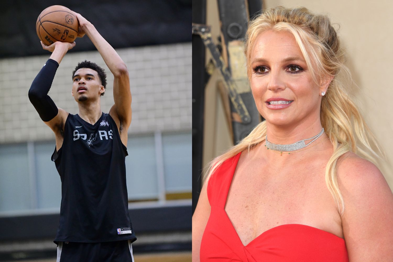 Britney Spears was allegedly knocked to the ground by a basketball star’s security guard when she tried to grab his attention. Photos / Getty Images