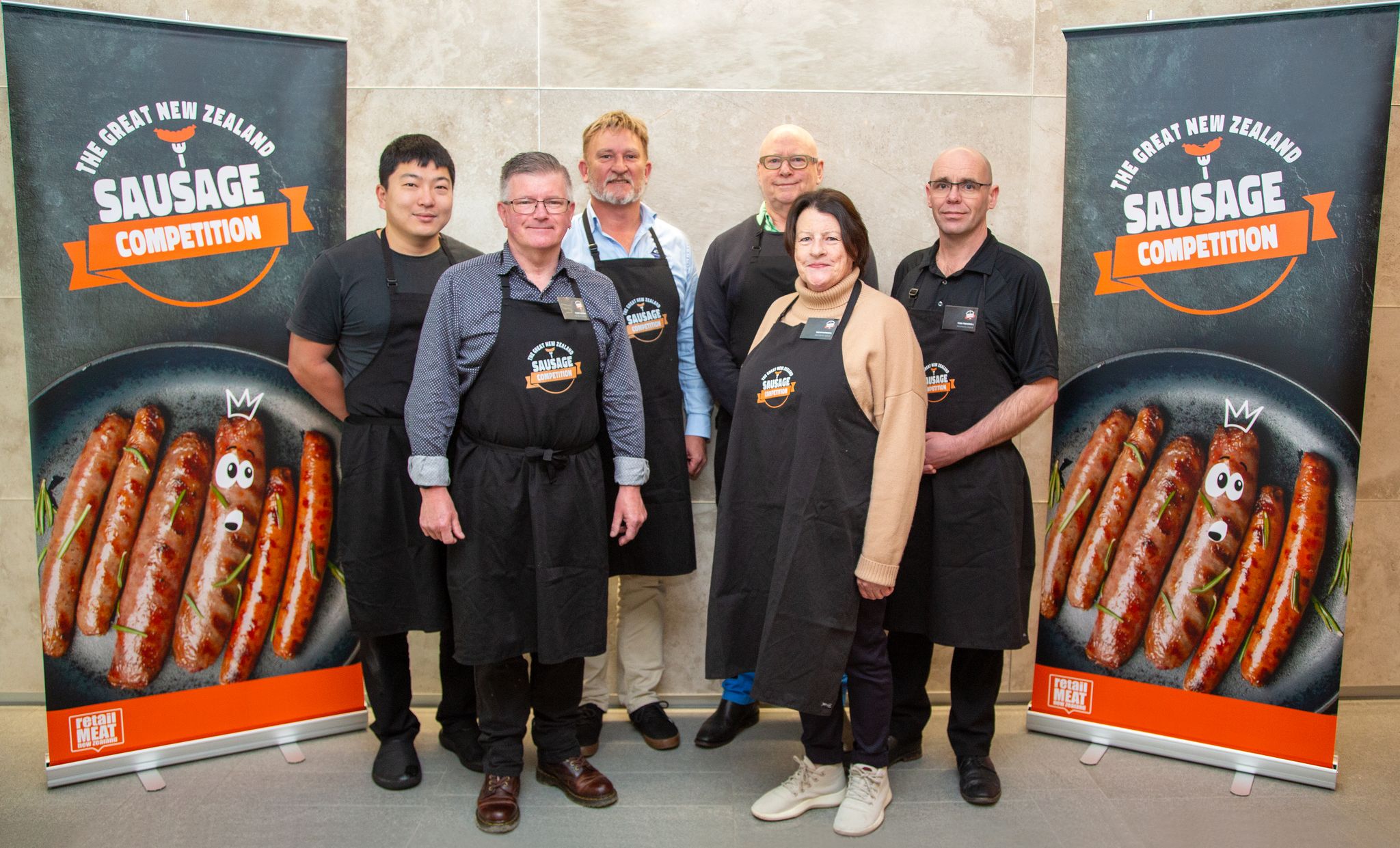 Competition judges Jason Kim, Glenn Callow, Brian Everton, Greig Buckley, Kathy Paterson and Todd Treadwell. Photo / GNZSC 2023