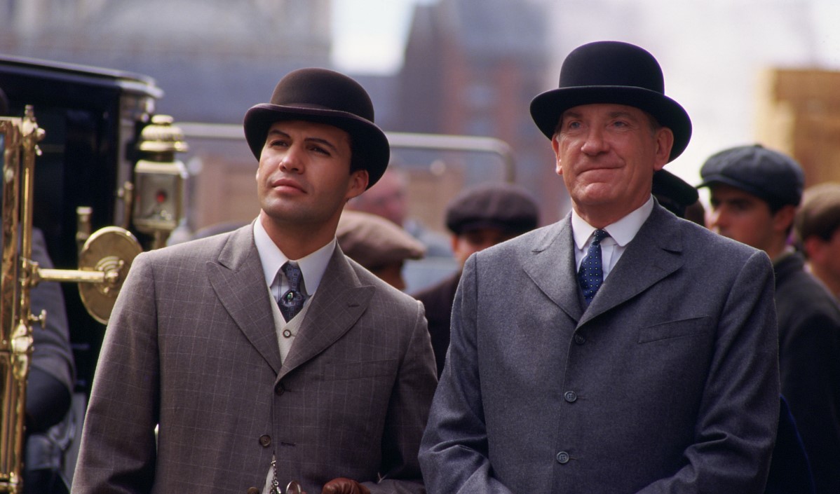 (L-R) Billy Zane and David Warner in Titanic. Photo / Supplied