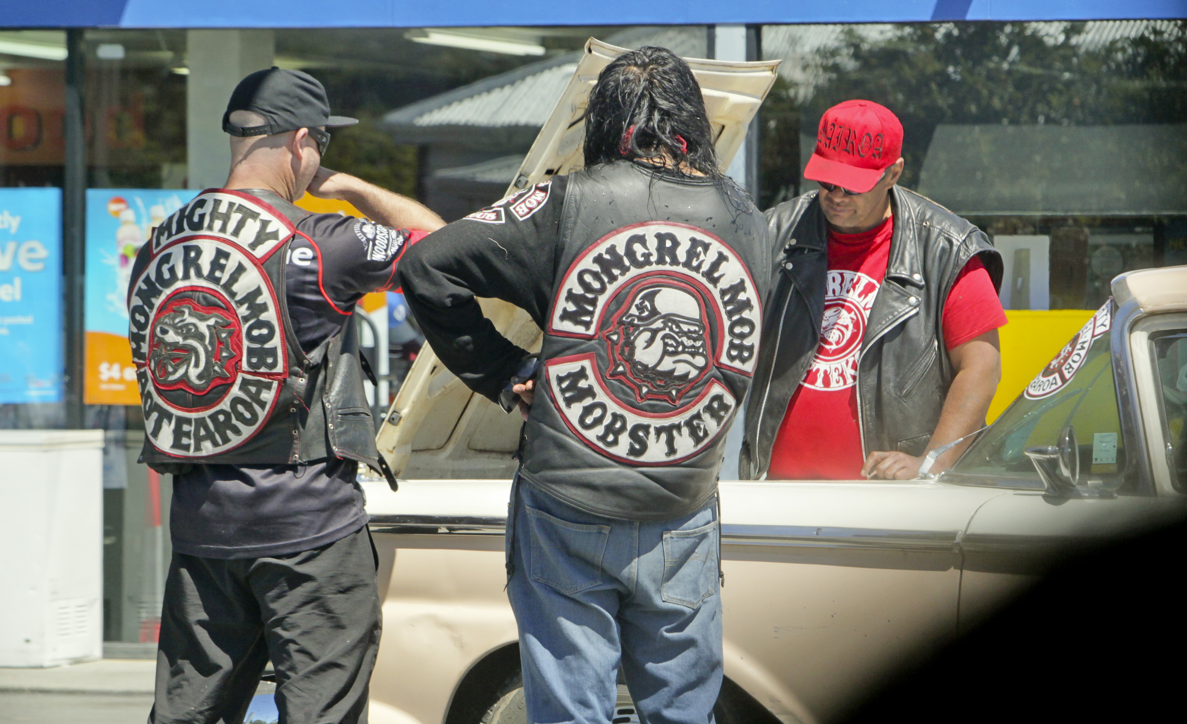 Knock-off Mongrel Mob patches 