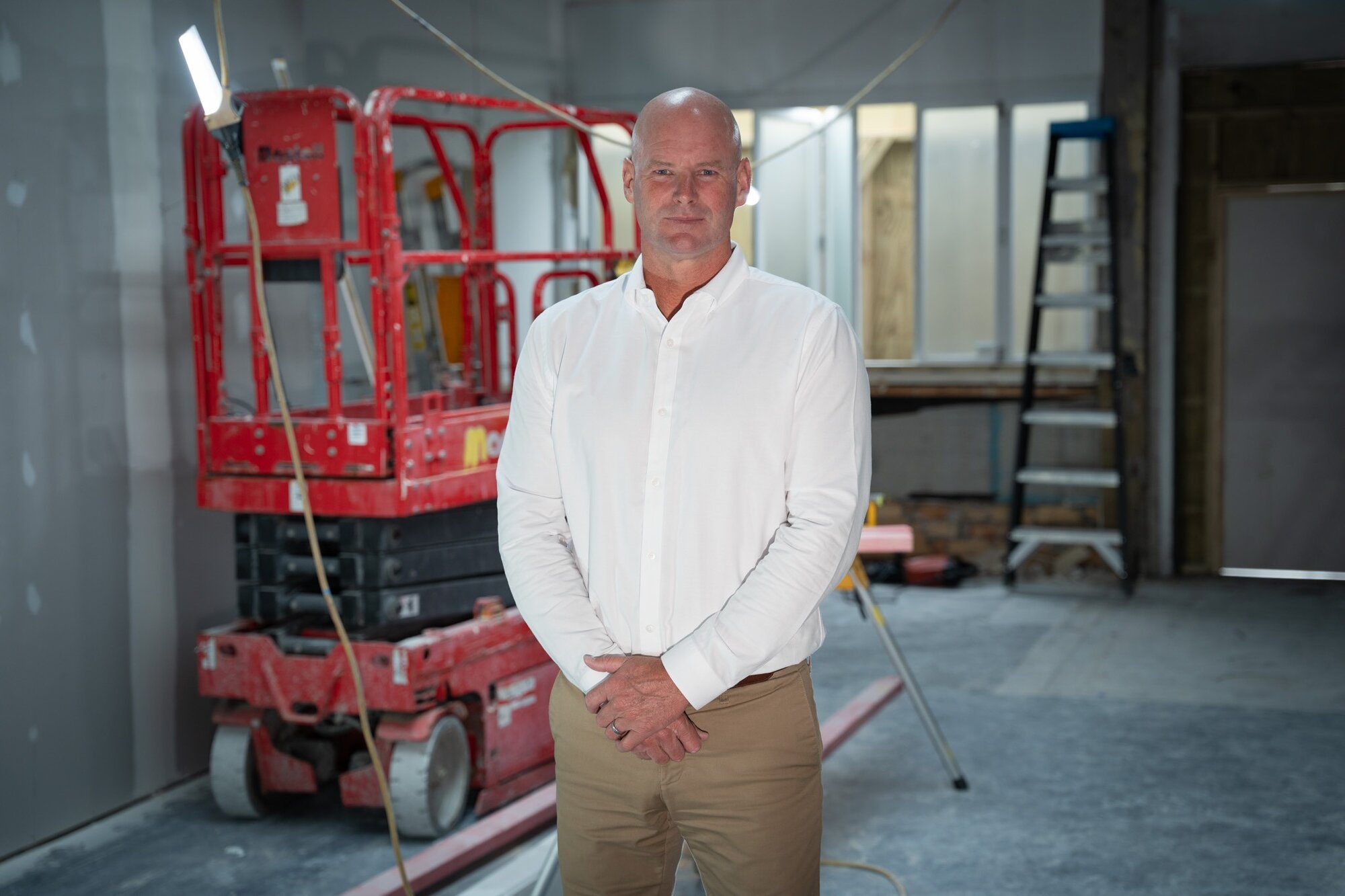 Near the Dominion/Valley Rd corner, Precinct is fitting out the showroom for its new development. Scott Pritchard visited this week. Photo / Cameron Pitney