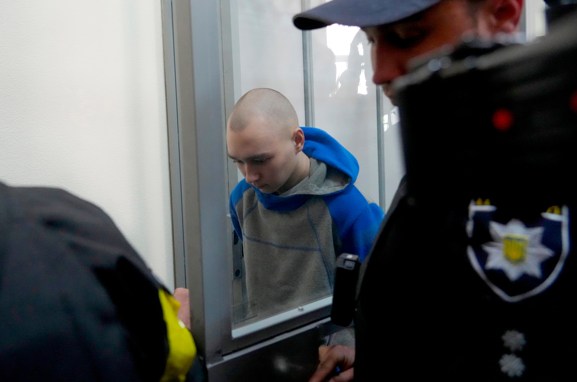 Russian army Sergeant Vadim Shishimarin, 21, arrives for a court hearing in Kyiv, Ukraine, on May 13. Photo / AP