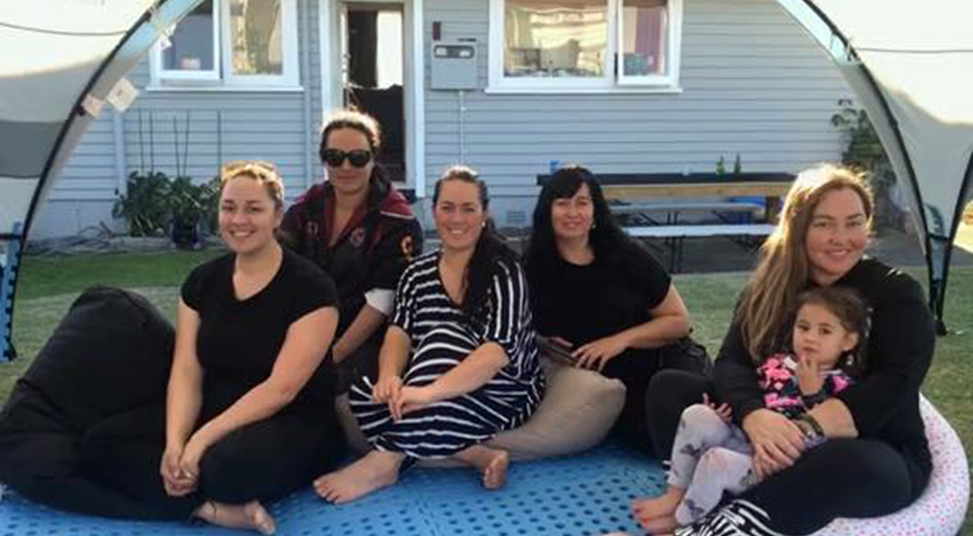 The Wepa sisters (from left) Amiria Savea, Ana Phillips, Marama Renata, Keita Brightwell-Hauiti and Maraea Pomana. Photo / Supplied