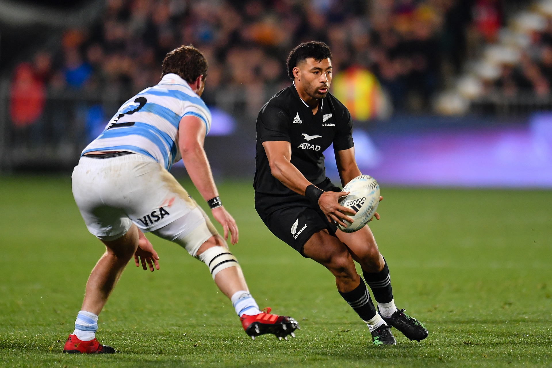 Richie Mo'unga in action against Argentina in Christchurch in August 2022. Photo / Photosport