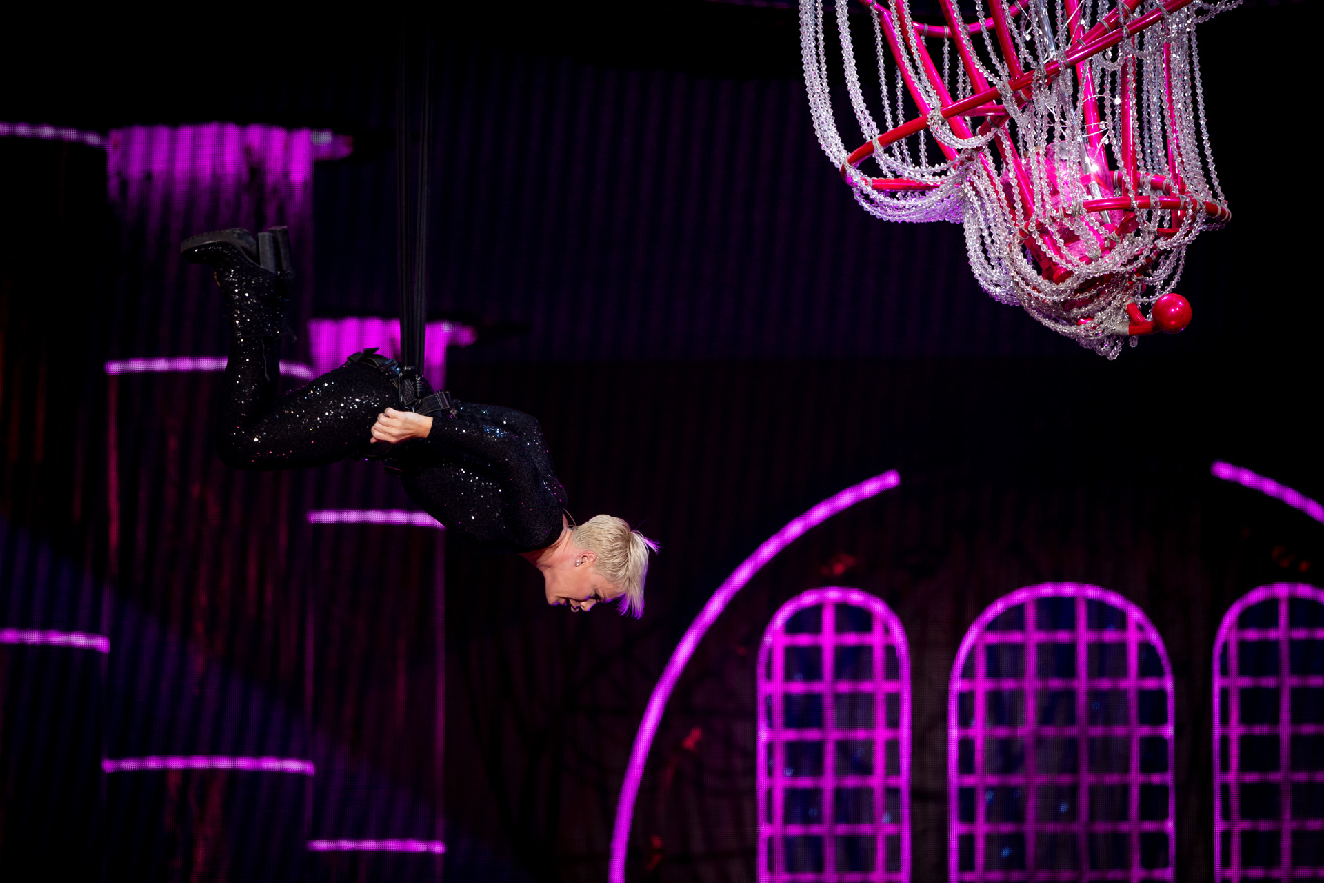 Pink playing at Spark Arena during her world tour. Photo / Dean Purcell