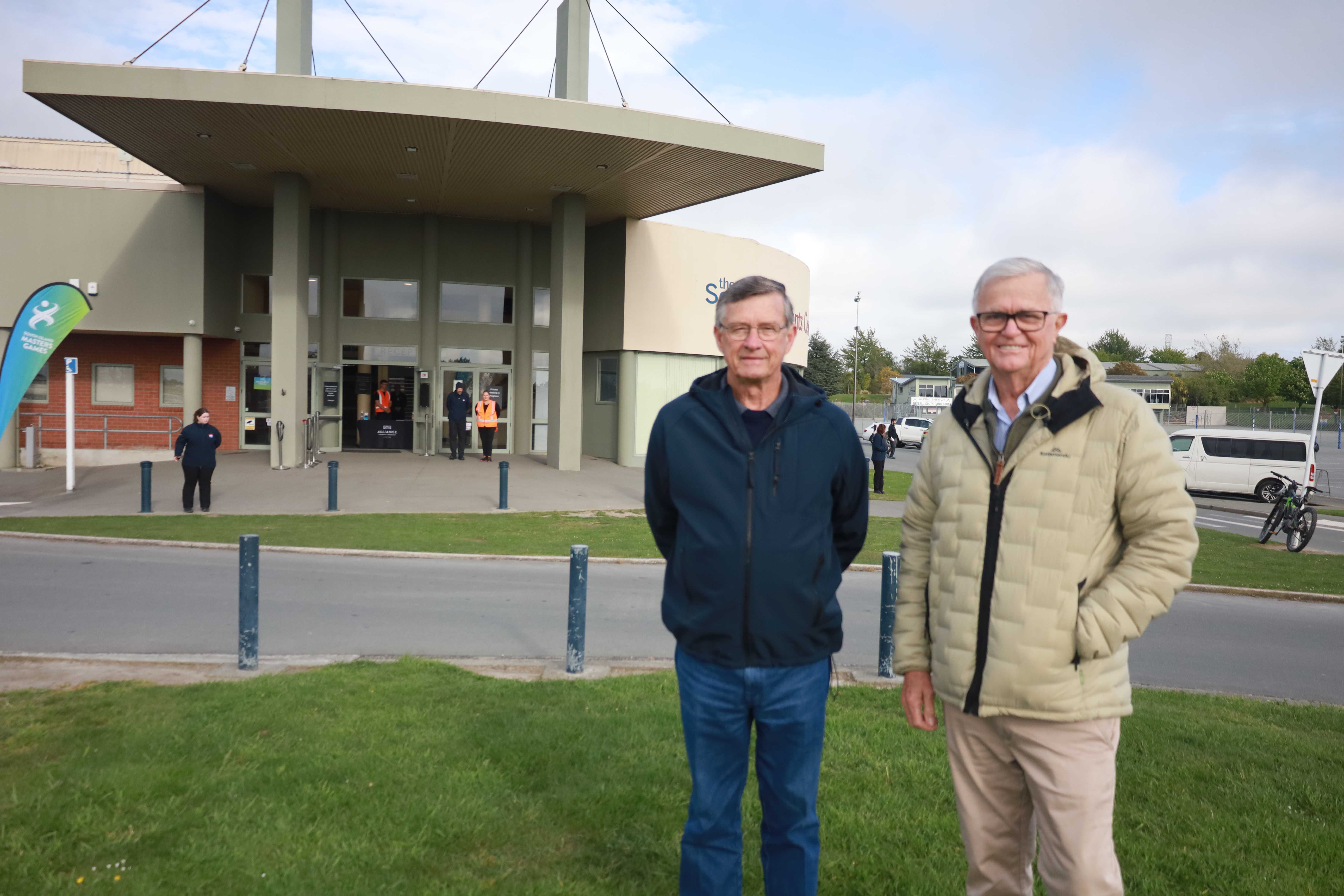 Pat Bohan (left) and Wayne Herrod flew over to Australia to potentially recruit redundant Smithfield employees for Australian abattoirs. Photo / Ben Tomsett