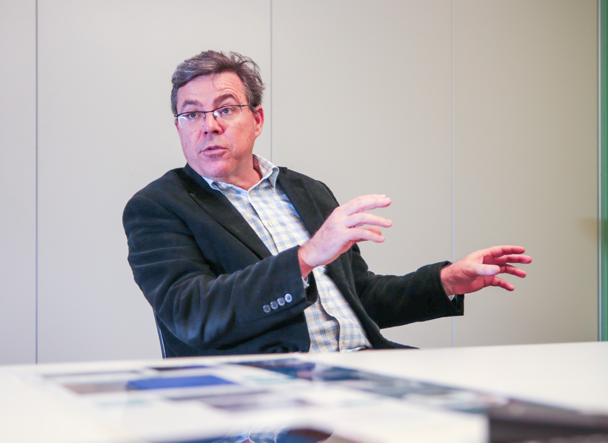 Hawke's Bay Regional Council general manager of asset management Chris Dolley speaking about land categorisation. Photo / Paul Taylor