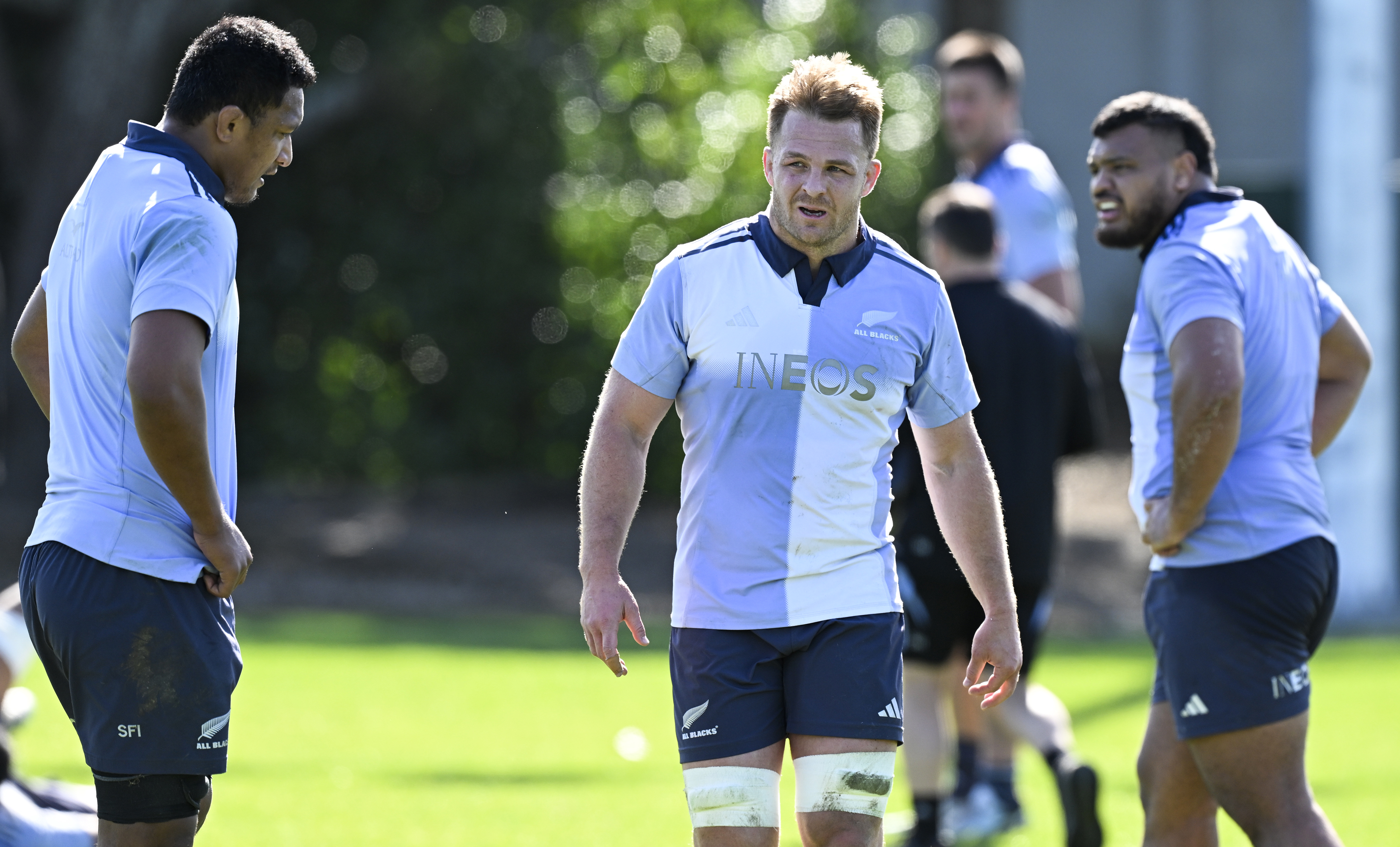 Sam Cane during an All Blacks training session at Go Media Stadium in Auckland ahead of the second test against Argentina. Photo / Andrew Cornaga: Photosport
