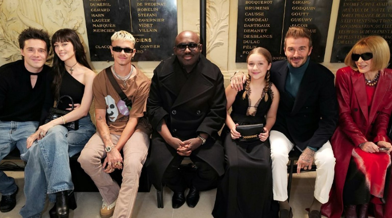 Victoria Beckham shared this happy snap from her debut at Paris Fashion Week. Photo / Instagram