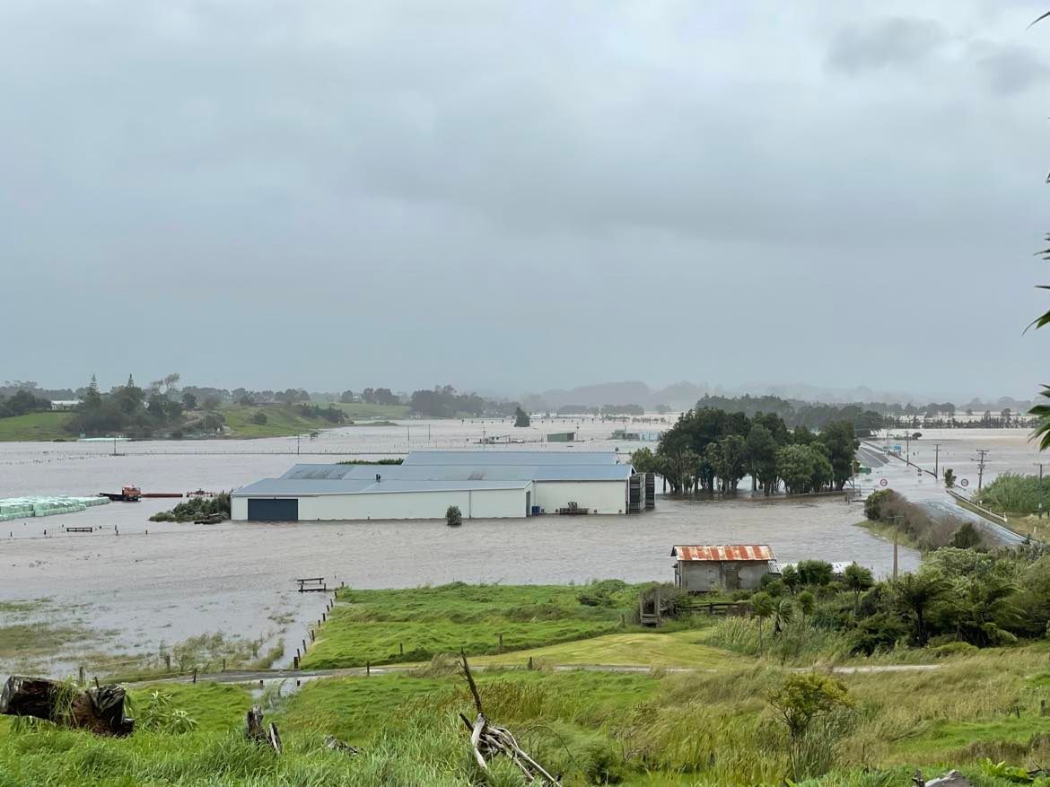 Flooding in Dargaville after Cyclone Gabrielle. Photo / Craig Clement