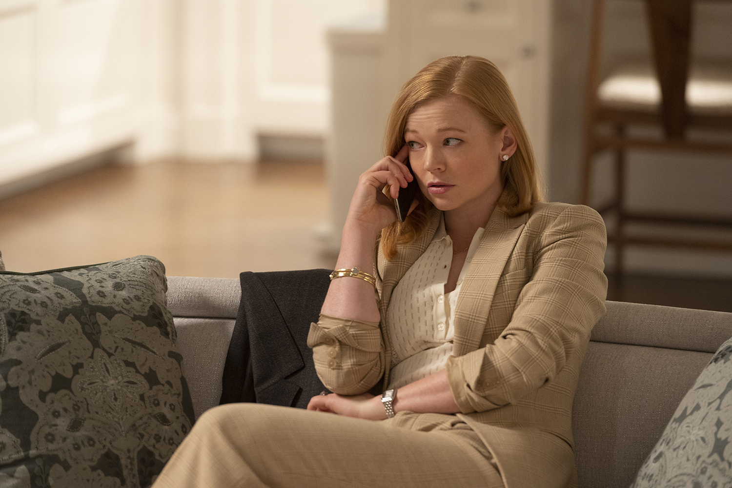 Sarah Snook at Siobhan Roy in 'Succession'. Photo / Supplied