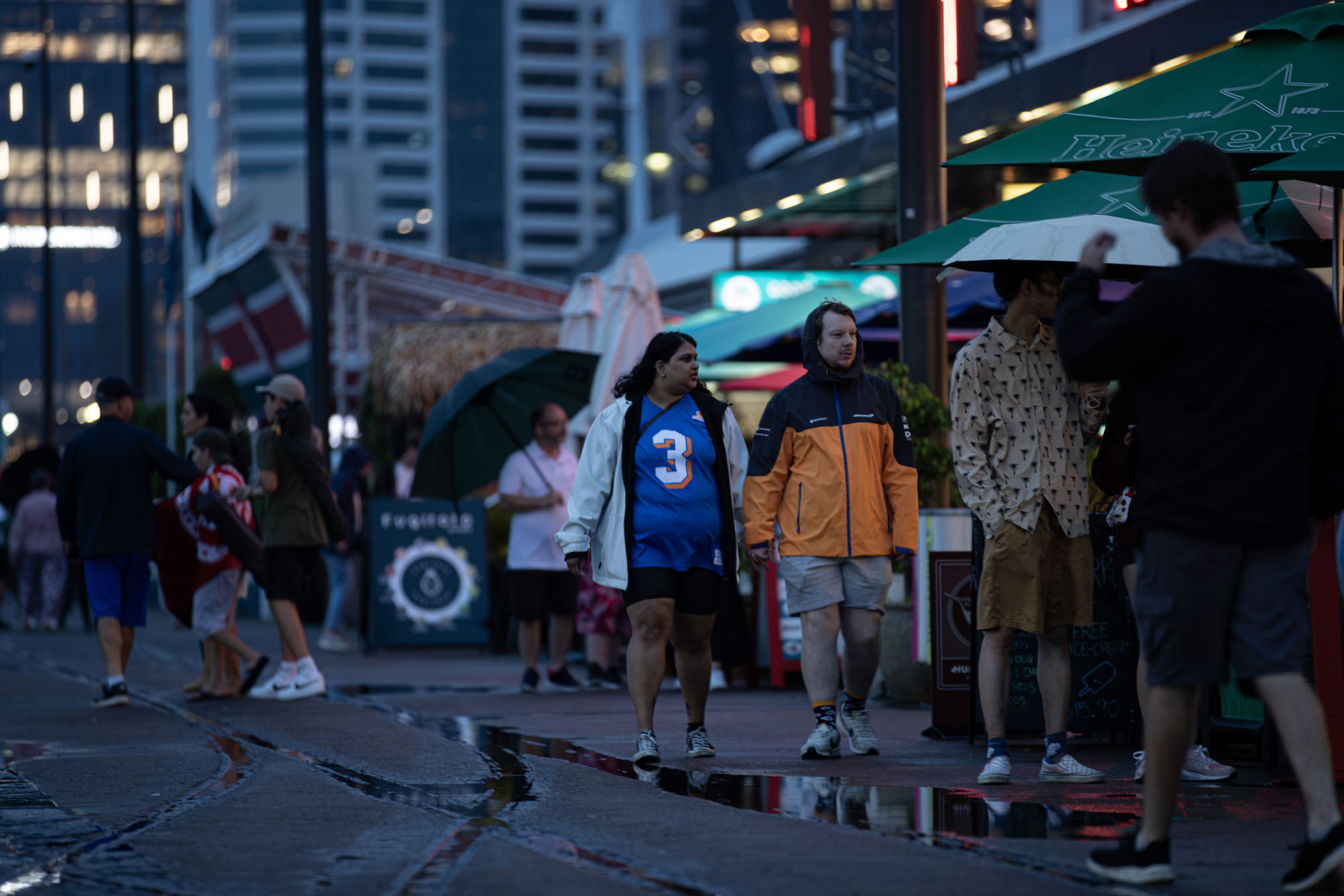 New Year's Eve festivities got under way just after MetService-issued strong wind warnings lapsed. Photo / Hayden Woodward