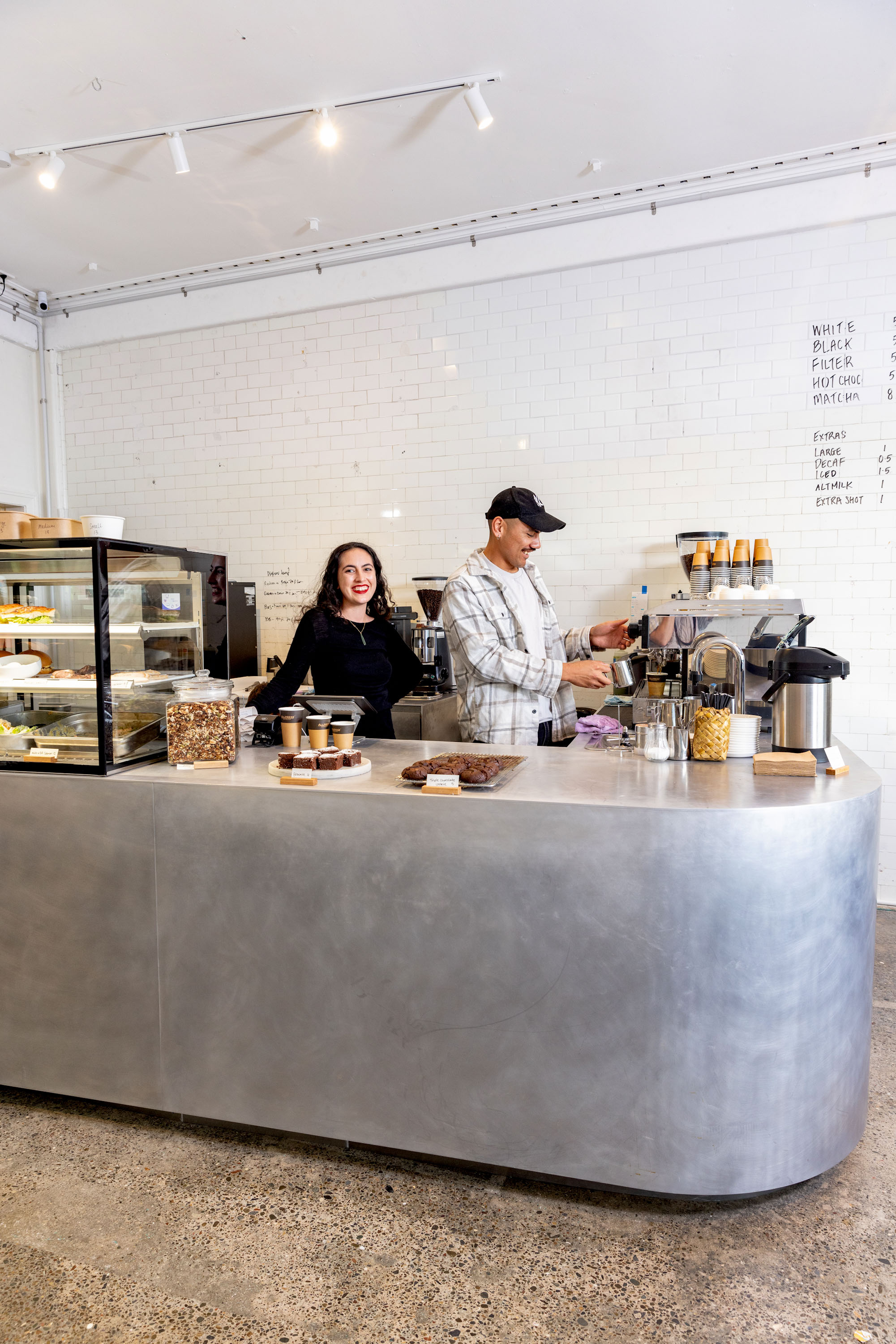 Diva Giles and Conrad at Beau Deli in Ponsonby. Photo / Babiche Martens