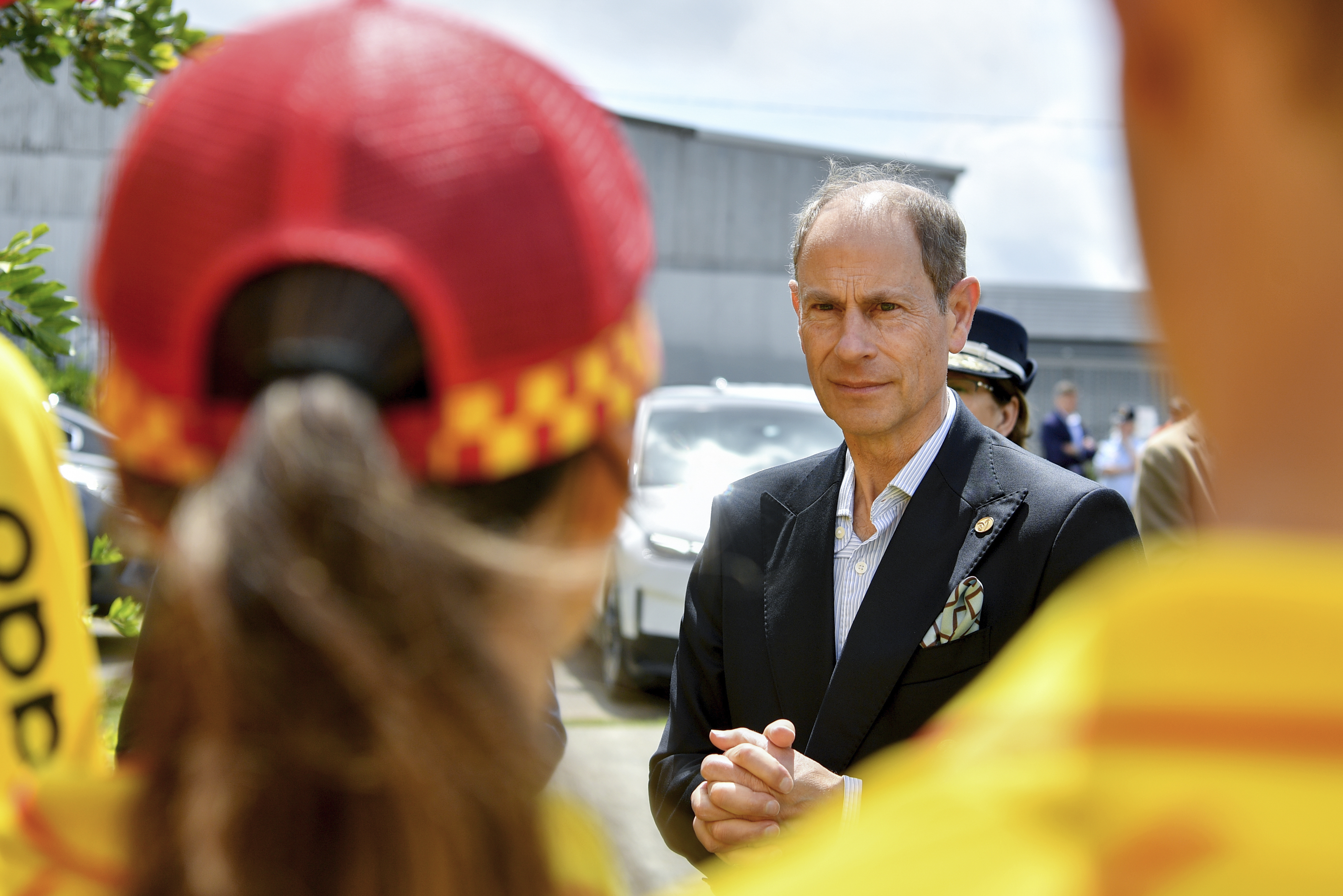 Britain's Prince Edward, Duke of Edinburgh, meets Surf Life Saving NSW volunteers during a visit to the NSW State Emergency Services offices in Sydney, Australia, Thursday, Nov. 23, 2023. Photo / AP