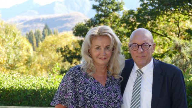 Outgoing Queenstown Lakes Mayor Jim Boult and his wife, Karen, at their Lake Hayes home yesterday. Photo / Tracey Roxburgh 
