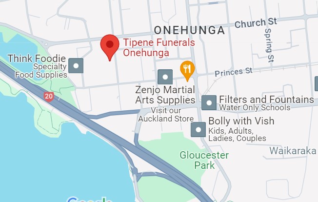 Traffic management and a road closure is in place around Hill St, in Onehunga, as droves of mourners are expected over the next few days. Image / Google