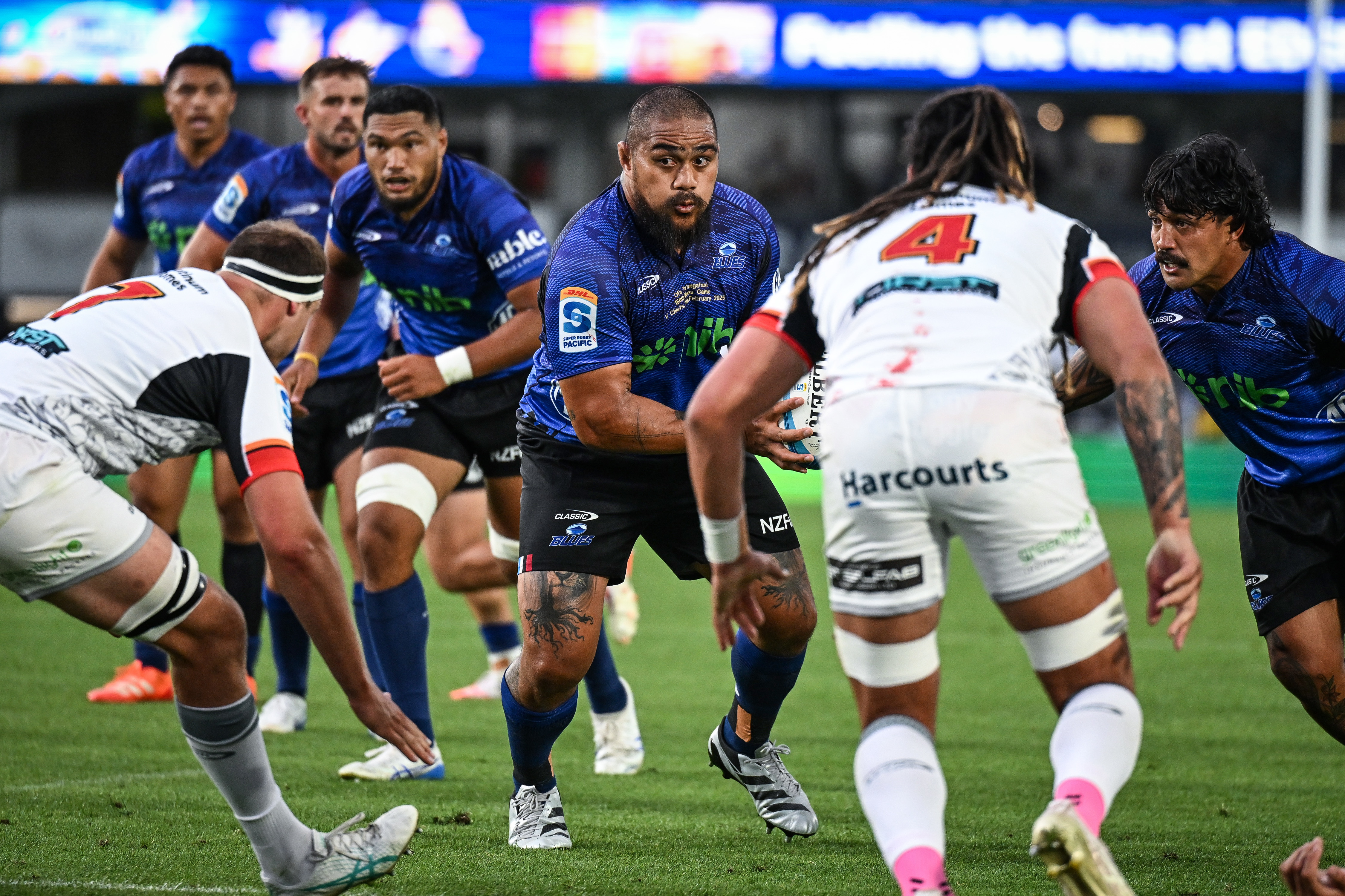 Ofa Tu'ungafasi carries the ball against the Chiefs. Photo / Photosport