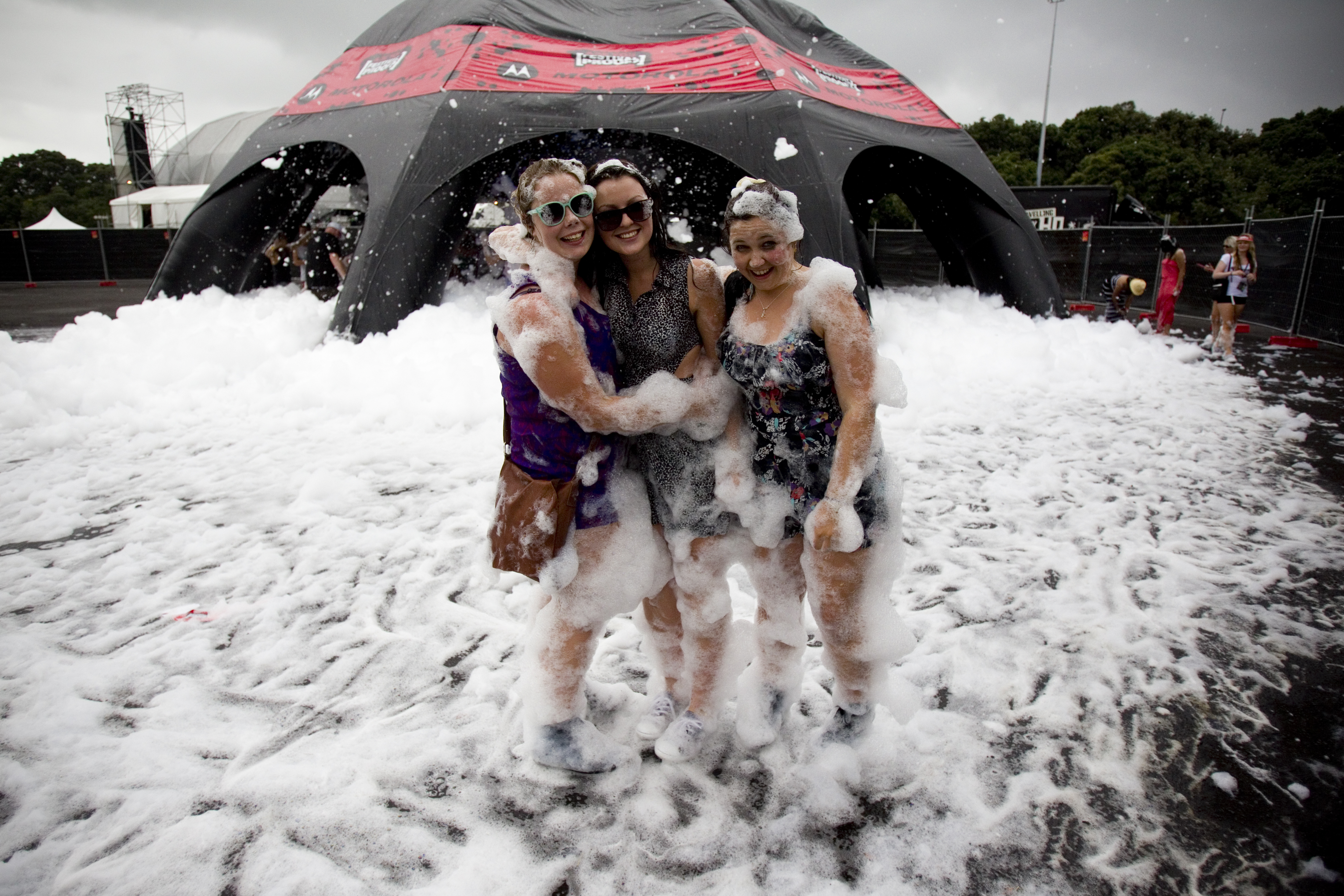 The Foam Dome, in 2012, was one of many non-music things that kept Big Day Out fans entertained. Photo / Dean Purcell