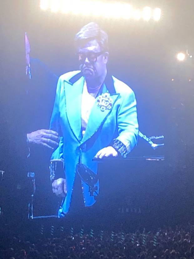 Elton was emotional as he left the stage. Photo / Supplied