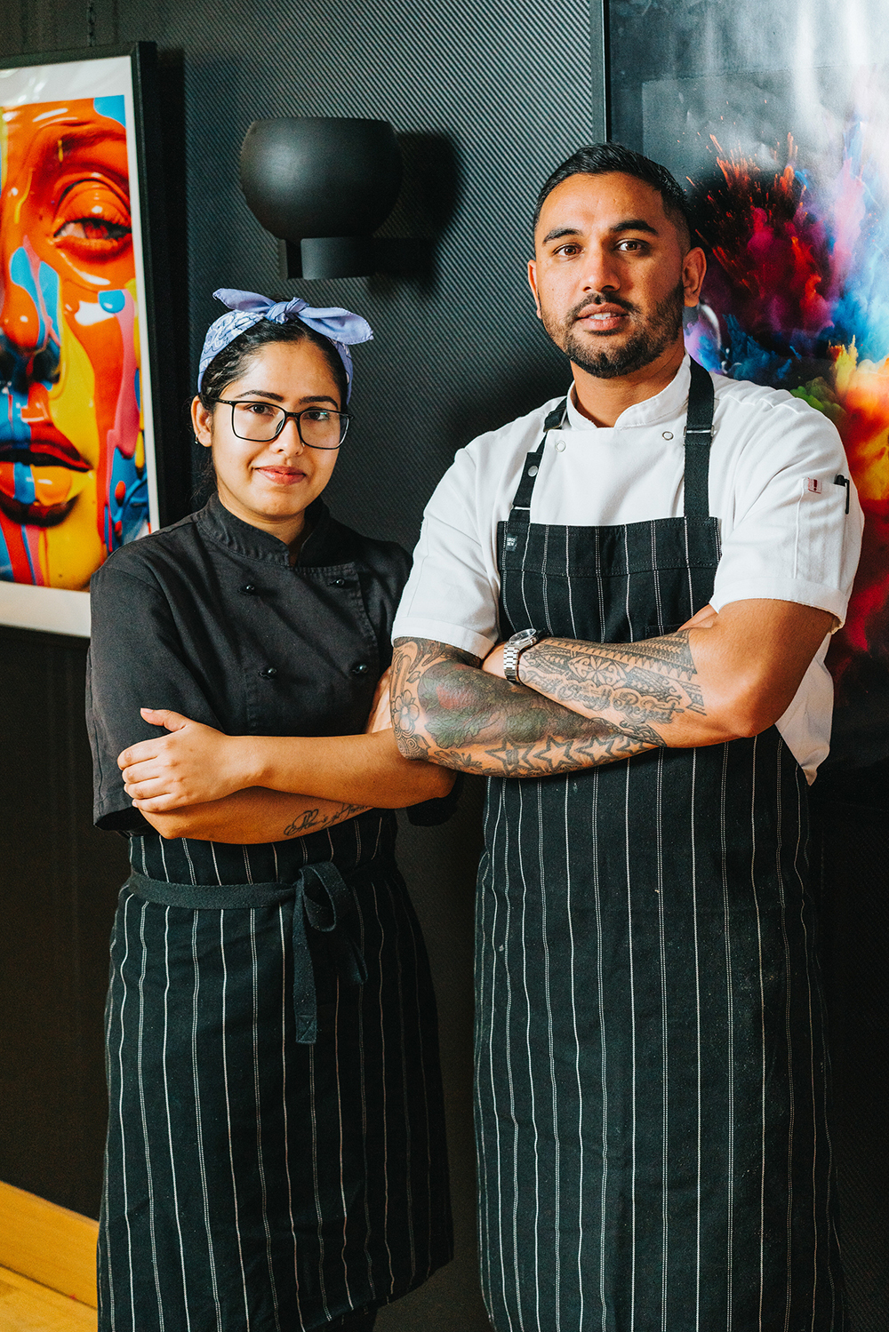 Chefs Sylvester Nair and Ankita Chakravarty at No 5 Church Lane.