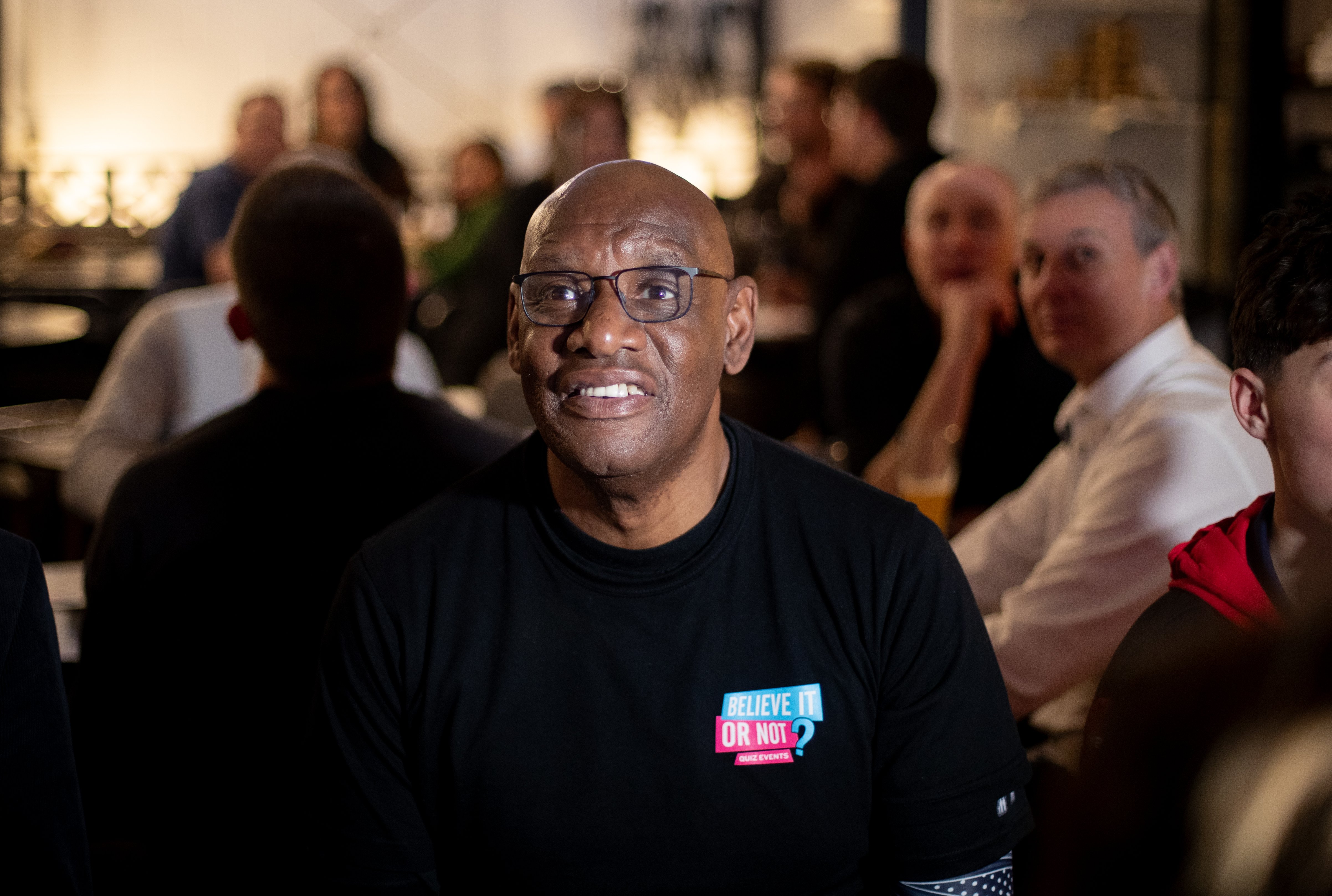 The Chase star Shaun Wallace, aka The Dark Destroyer, at a pub quiz at the Empire Tavern in Auckland. Photo / Dean Purcell