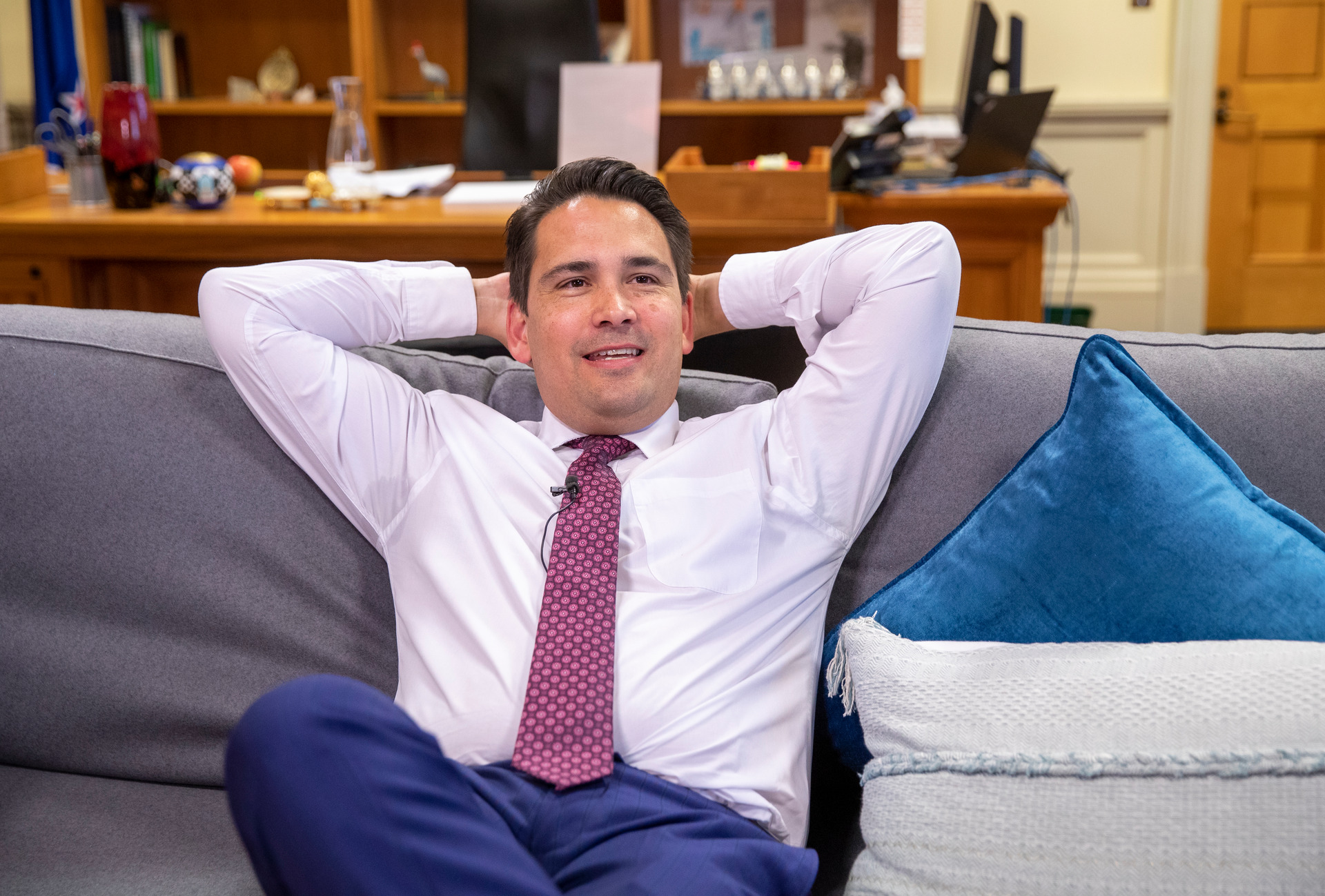 National Party leader Simon Bridges says New Zealanders care more about health and education than what the Prime Minister is doing with tech companies Twitter and Facebook. Photo / Mark Mitchell