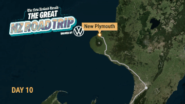 The Great NZ Road Trip heads from New Plymouth to Taupō on Wednesday.