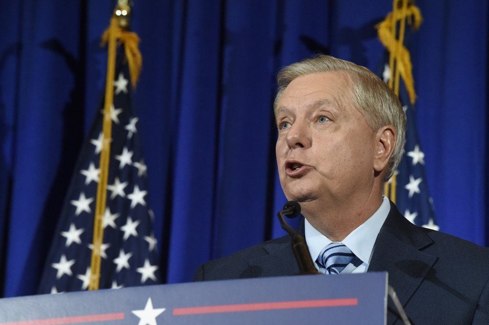 Senator Lindsey Graham is showing support for Donald Trump but says he will work with a Democratic administration. Photo / AP