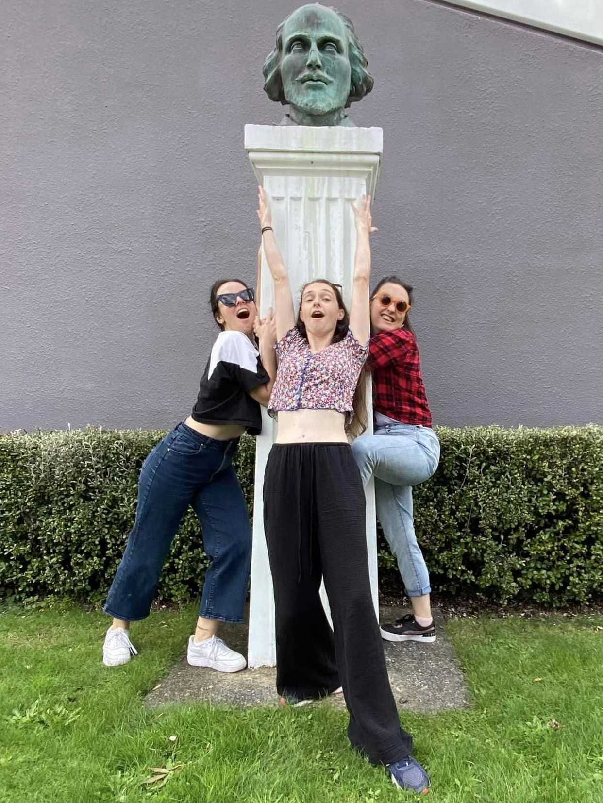 Belinda Campbell, Erin O'Flaherty and Isabella Kerridge-Temm performed their version of A Midsummer Night's Dream. Photo/ Supplied