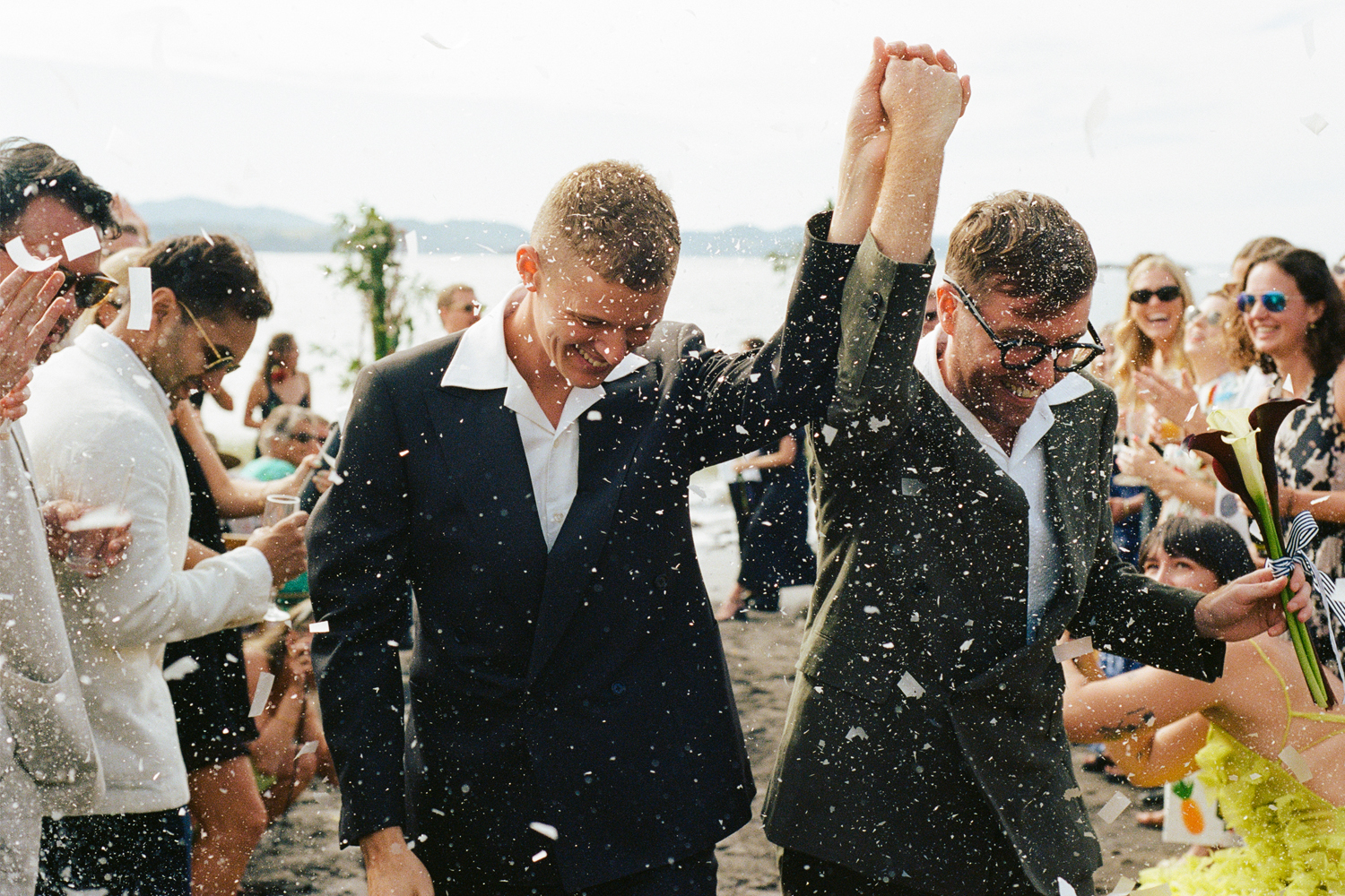 Cam Deynzer and Will Coleman walked back down the aisle to 