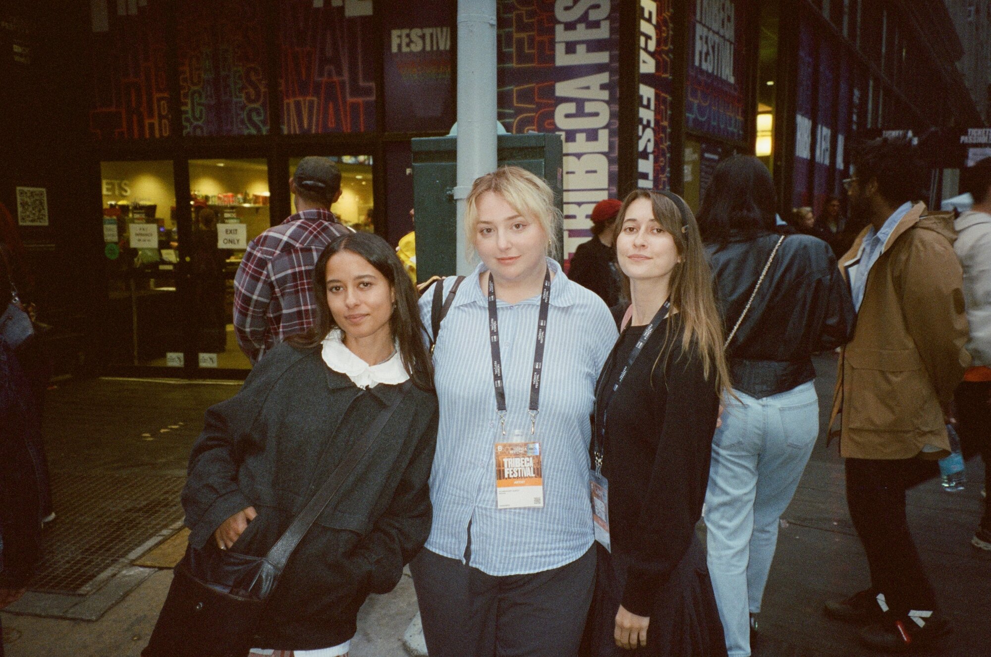 Kiwi filmmakers Ira Hetaraka, producer Amanda Jane Robinson and editor Sophie Coombs at the Tribeca Film Festival in New York.