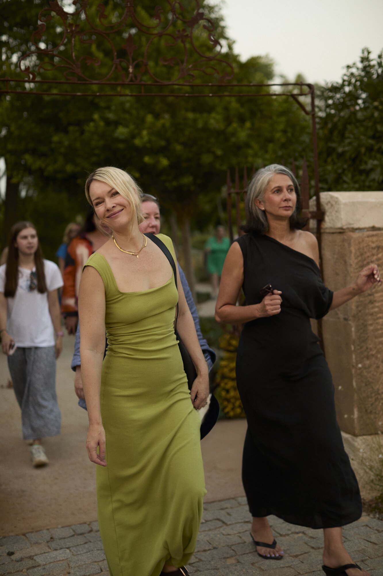 Gretchen Lowe (left) attended Sombresa, a culinary retreat in southern Spain, hosted by baker and writer Nicola Lamb and Milli Taylor, former head chef at Ottolenghi's Test Kitchen. Photo / Clare Lewington