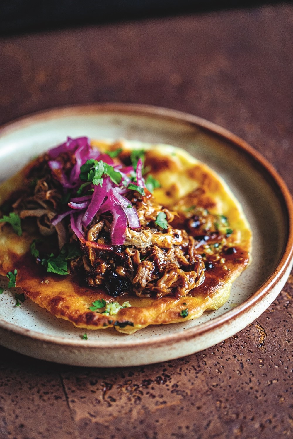 Christall's umu pulled pork is inspired by the similarities between Mayan and Māori cooking methods. Photo / Christall Lowe