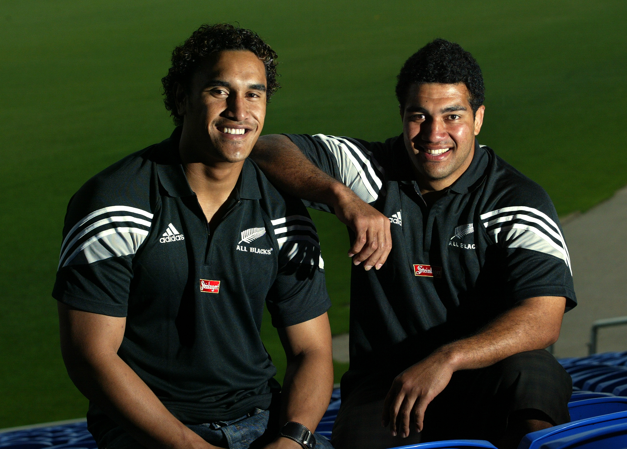 Jerome Kaino along with Saimone Taumoepeau after both were named in the All Blacks squad in 2004. Photo / Brett Phibbs