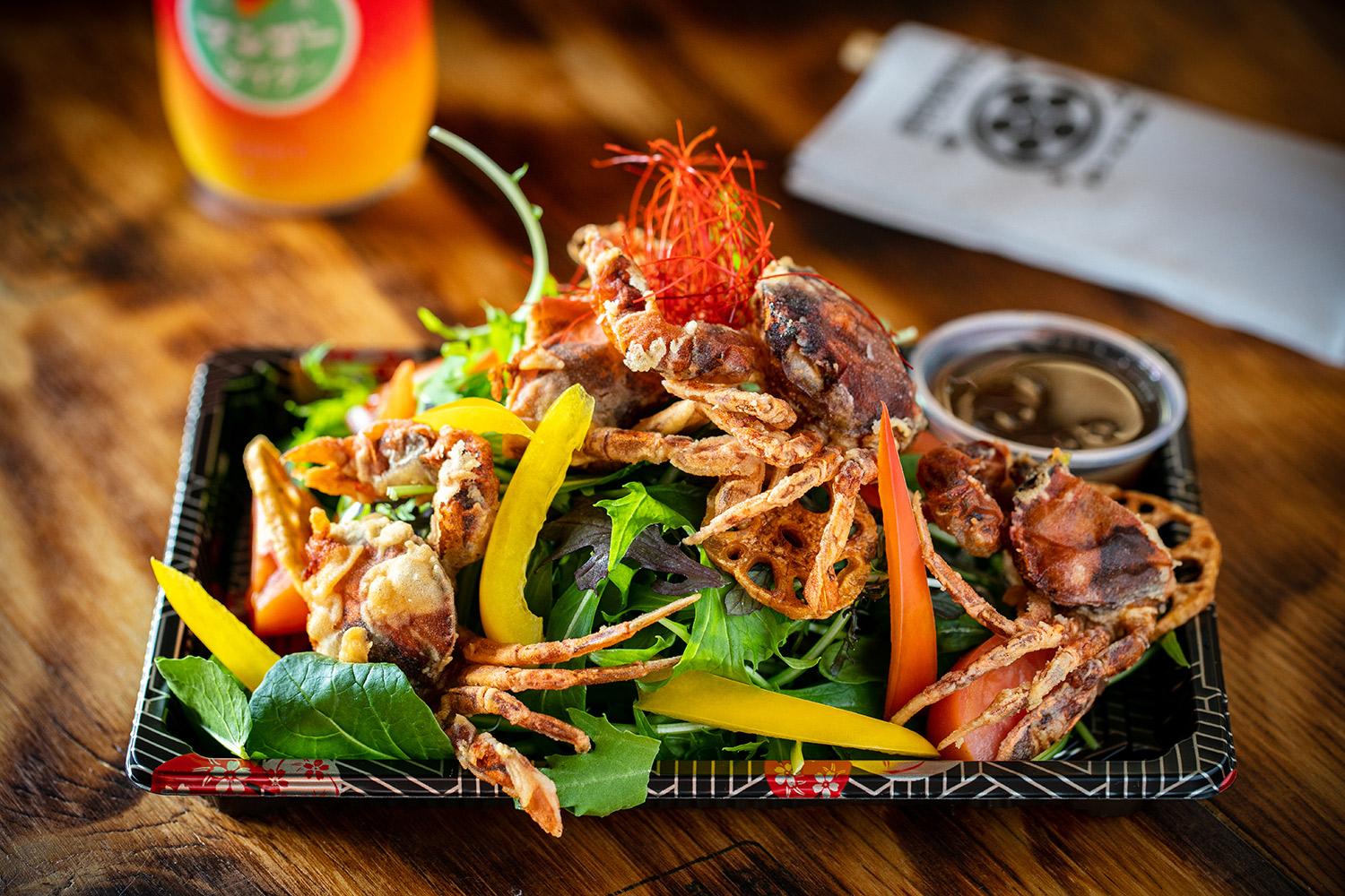The soft shell crab salad from the menu. Photo / Babiche Martens