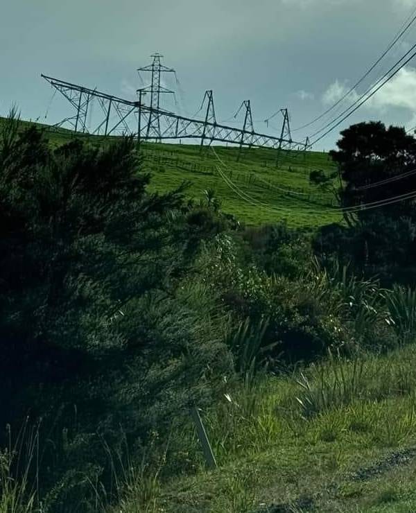 Northland has been without power after a Transpower tower fell south of Wellsford about 11am today.