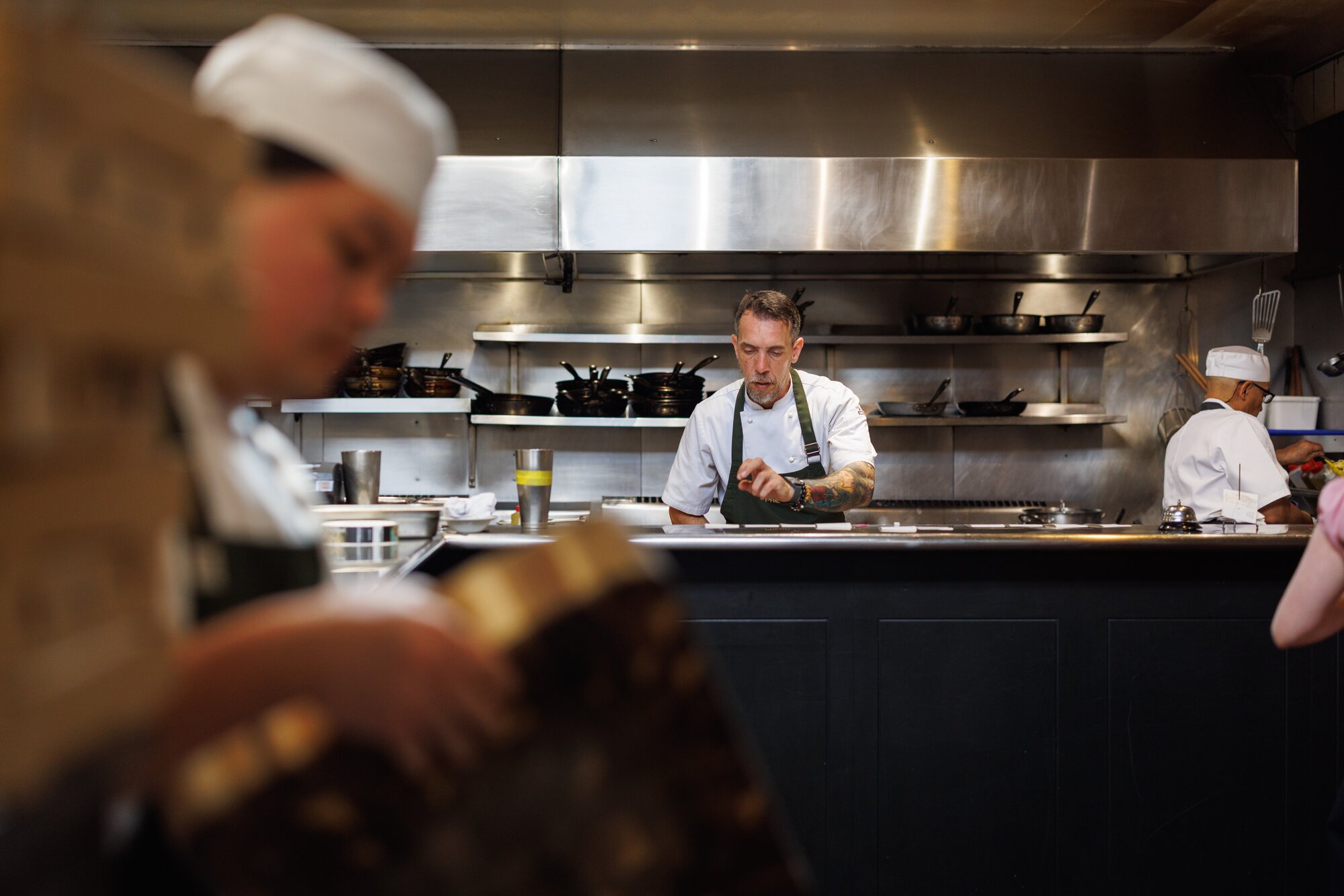 Chefs during the lunch service at Prego. Photo / Babiche Martens