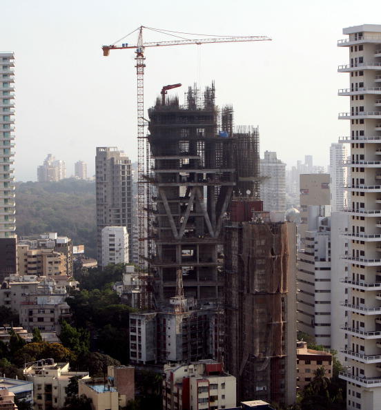 The residence while it was being built. Photo/Getty Images.