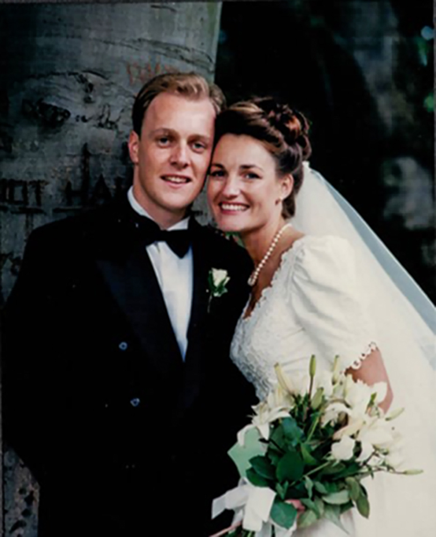 Christopher Luxon on his wedding day with wife Amanda. Photo / Supplied