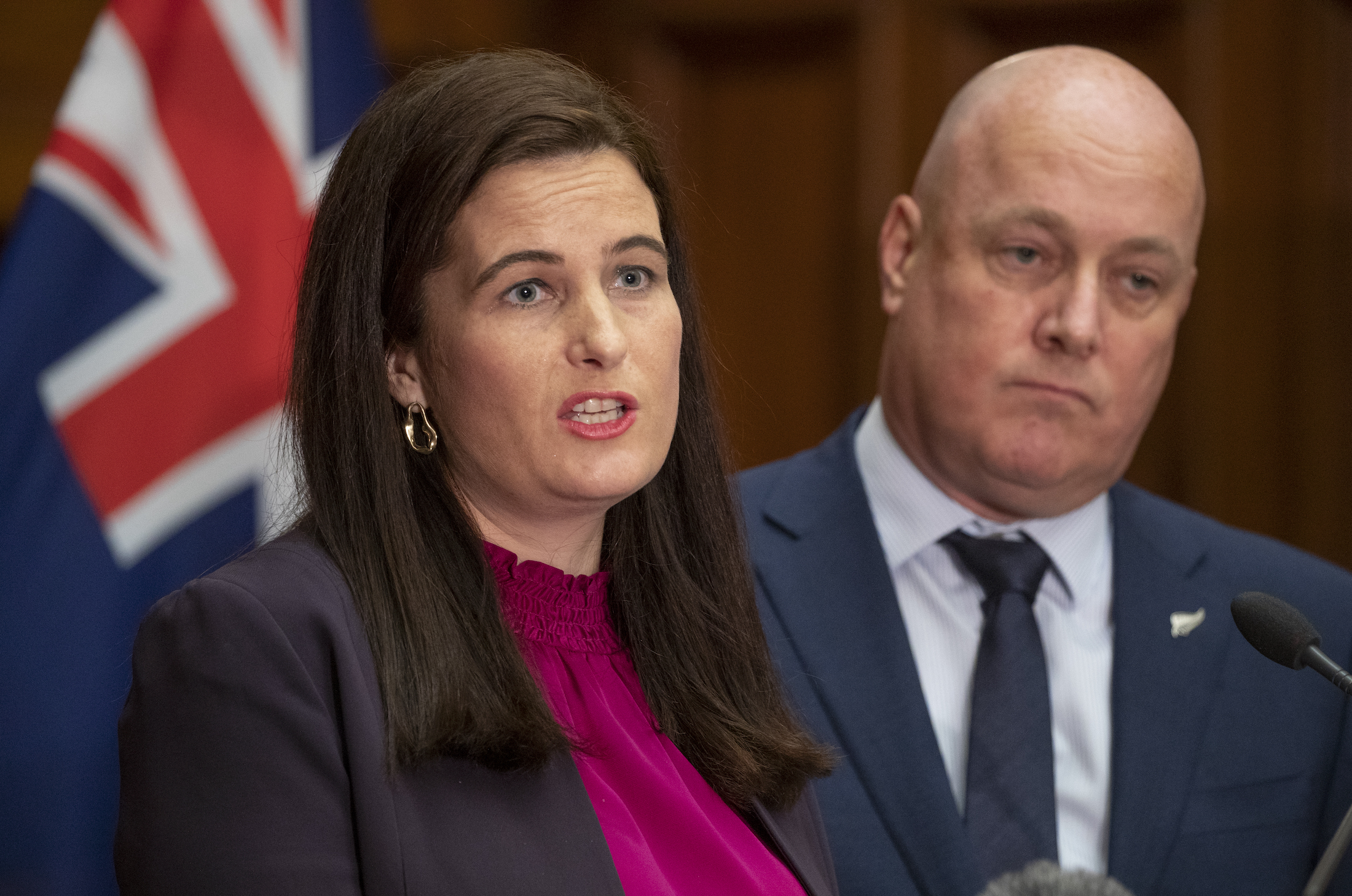 National deputy leader Nicola Willis and leader Christopher Luxon. Photo / Mark Mitchell