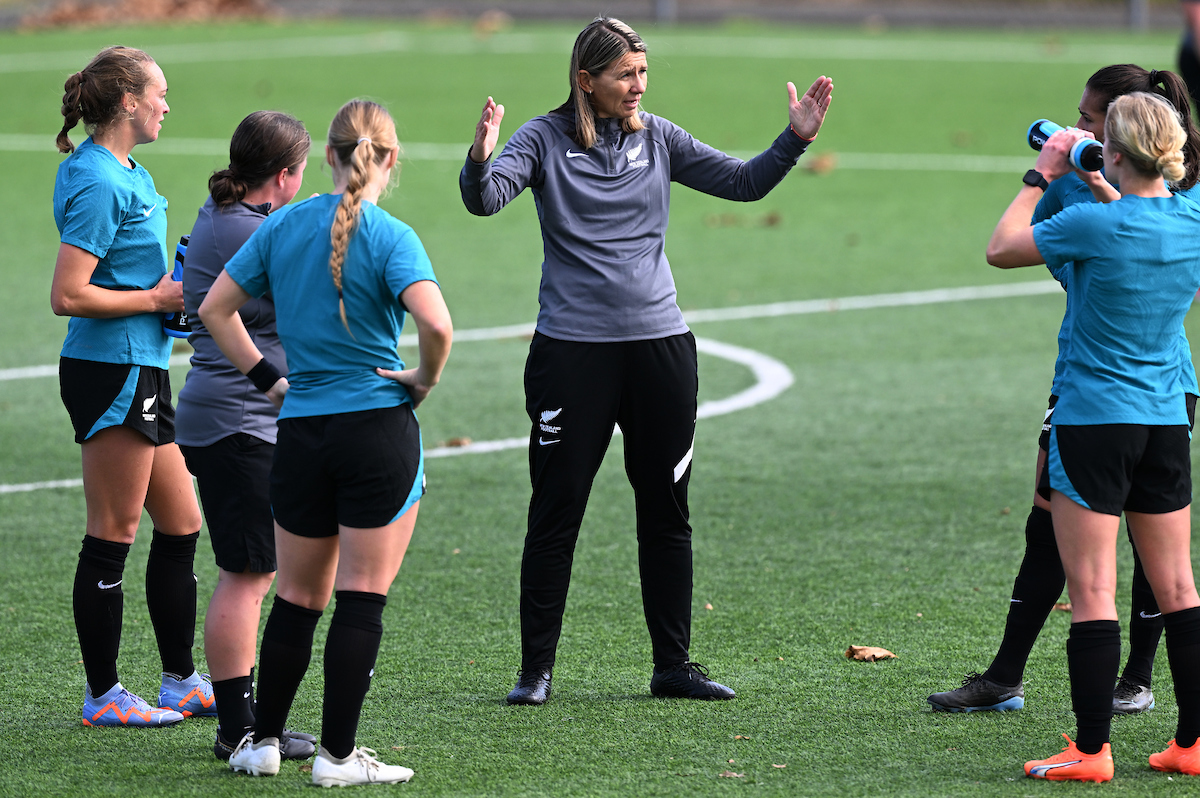 Former Football Ferns coach Jitka Klimkova during a training session. Photo / Photosport