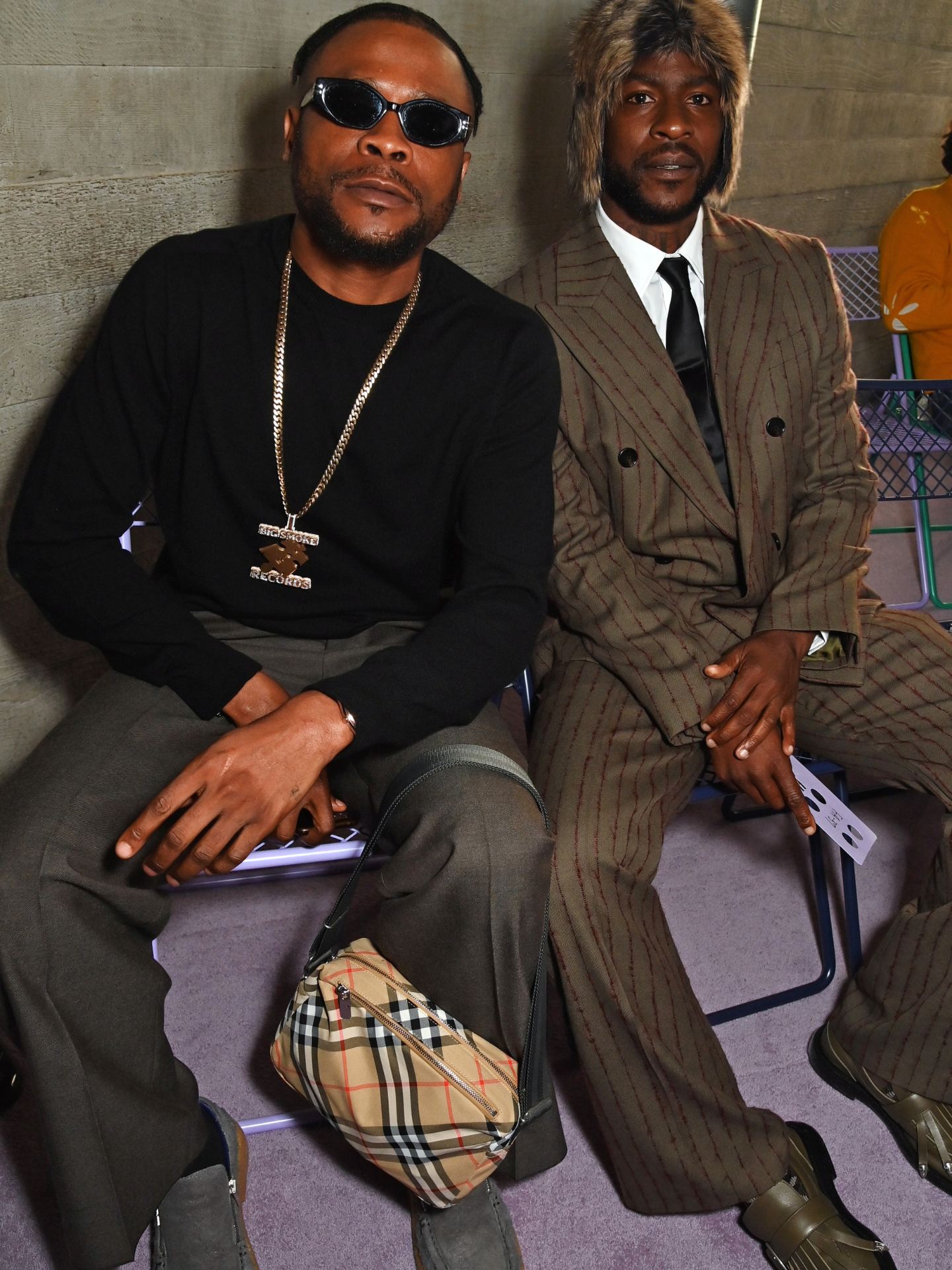 Burberry show attendees included Greatness Dex and Skepta.
