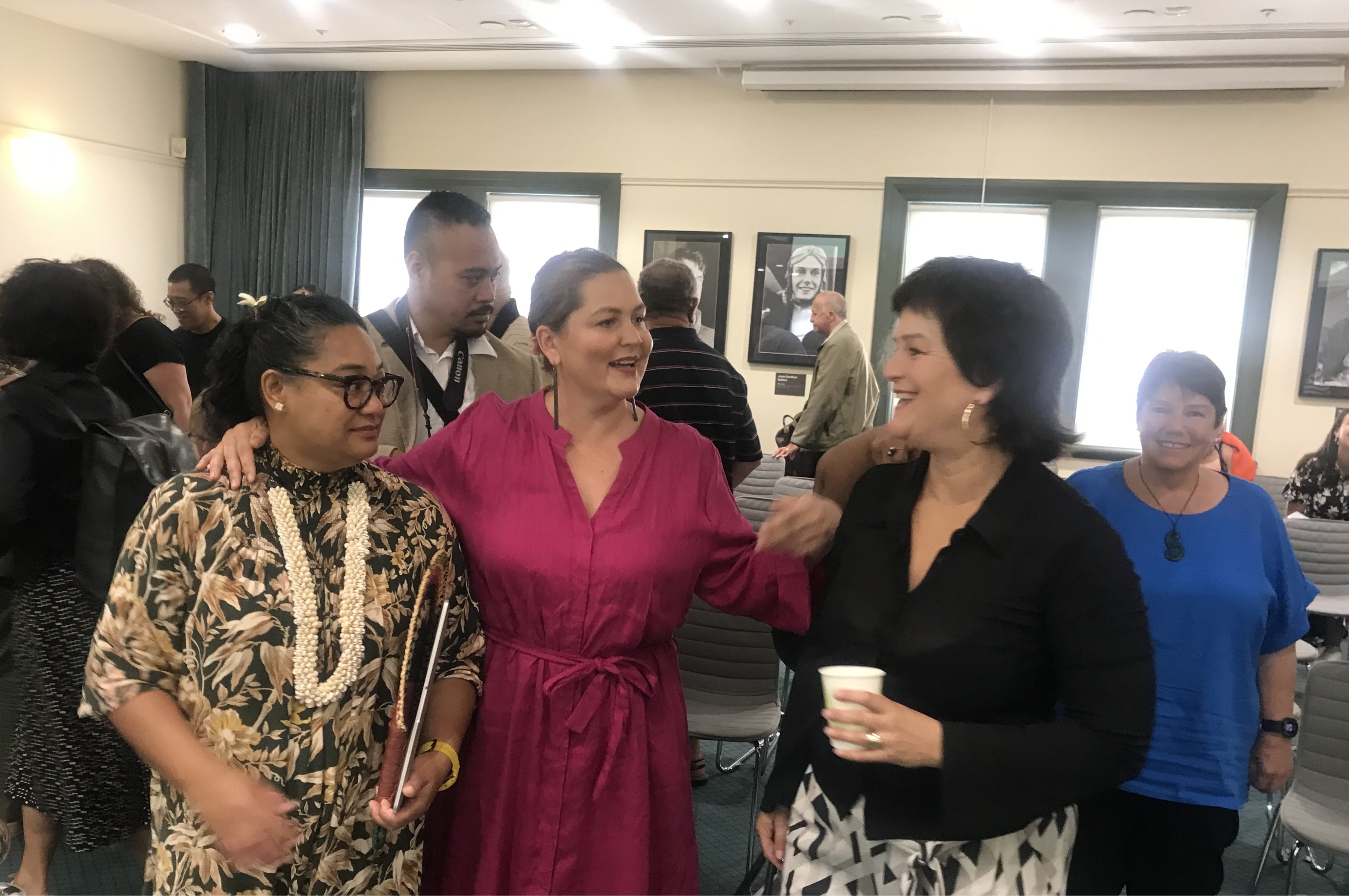 Avondale representatives (from left) Ina Patisolo from Whau Pasifika Komiti, Jaclyn Bonnici from I Love Avondale, Cynthia Crosse from the Avondale Business Association and local board chair Kay Thomas. Photo / Simon Wilson