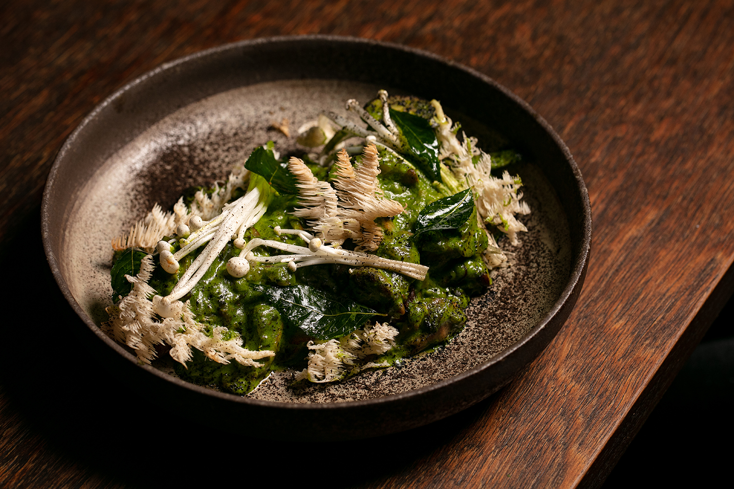 The beef short rib with mushroom and spinach. Photo / Babiche Martens