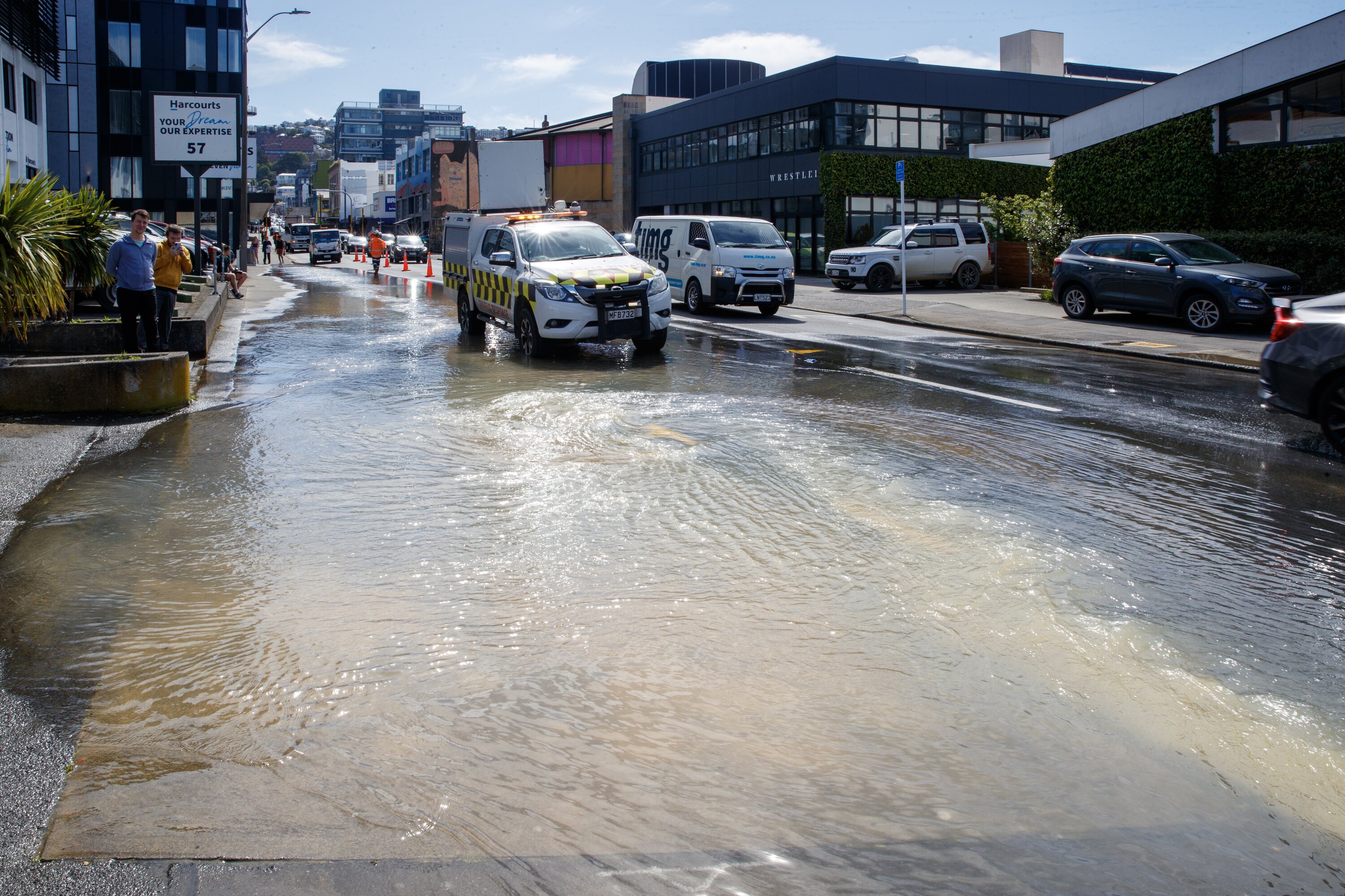 Water pipes burst frequently in Wellington City. Photo / Mark Mitchell
