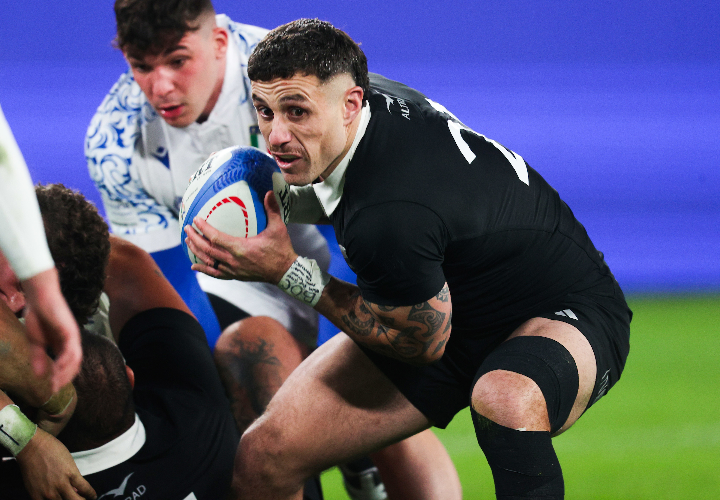 TJ Perenara playing in his final test for the All Blacks. Photo / Tom Maher, INPHO
