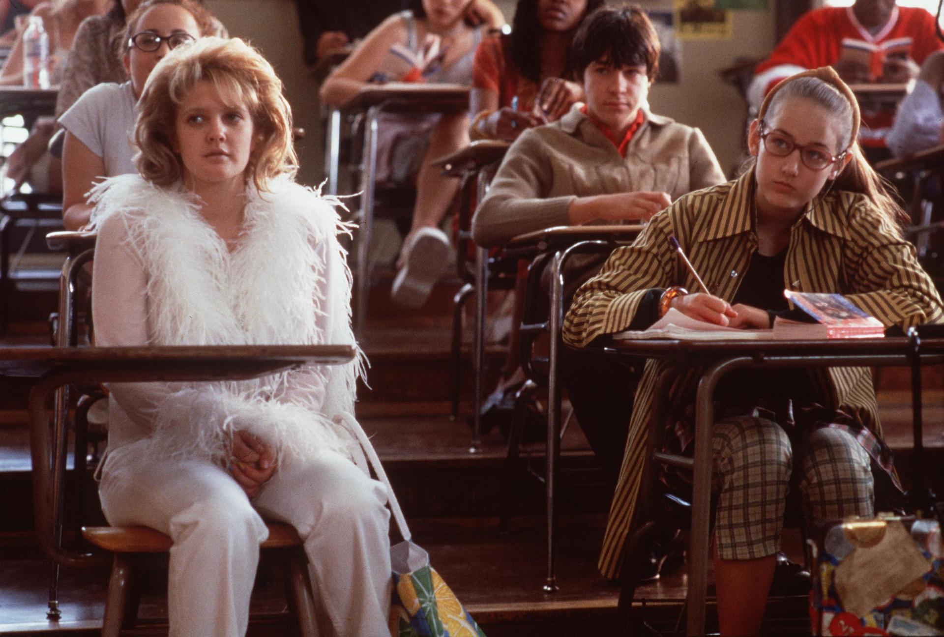 Drew Barrymore starred alongside Jessica Alba, David Arquette, Michael Vartan, Leelee Sobieski (pictured, right) in the hit 1999 romantic comedy, Never Been Kissed. Photo / Getty Images