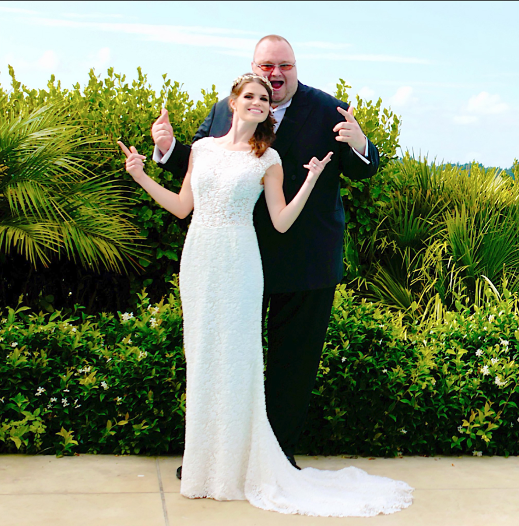 Kim Dotcom married his his partner of two years Elizabeth last weekend. Photo / Supplied