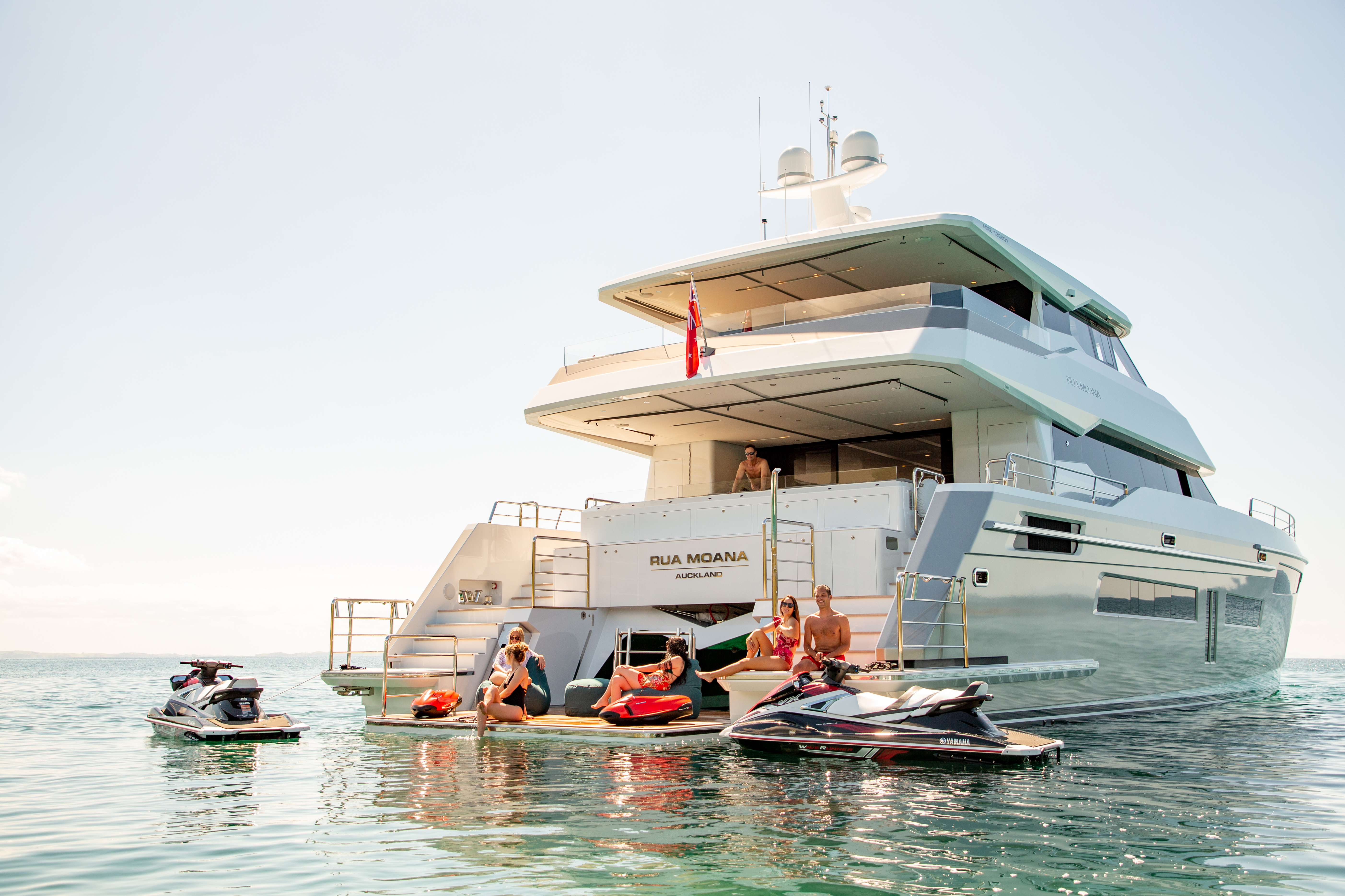 Motor yacht Rua Moana, a 26.8-metre luxury catamaran built in Tauranga launched in 2020, is co-owned by Craig Armstrong, owner and manager of Cruise New Zealand.